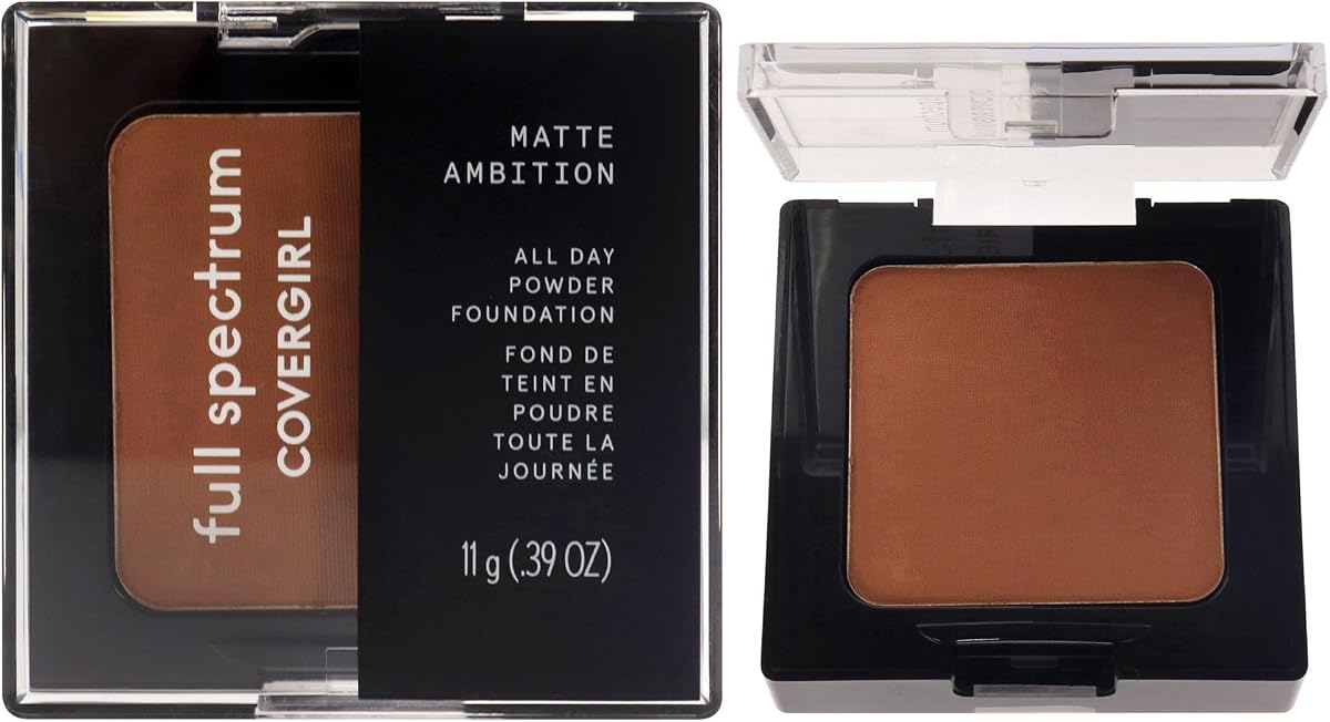 COVERGIRL Matte Ambition, base en polvo para todo el día, Deep Cool 2, 0.38 onzas