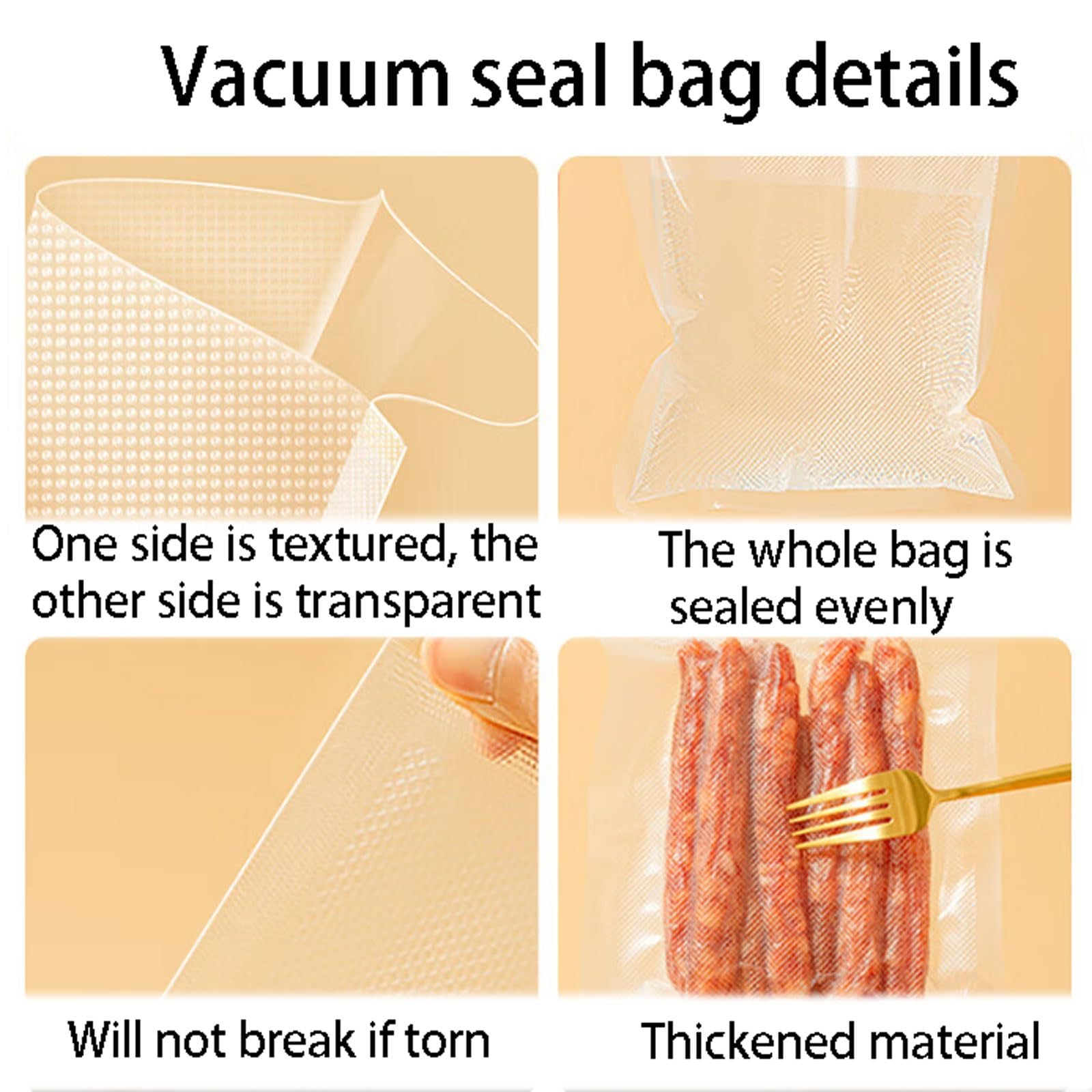 Máquina selladora al vacío portátil, compacta, ideal para uso doméstico y cocina (100 bolsas medianas)