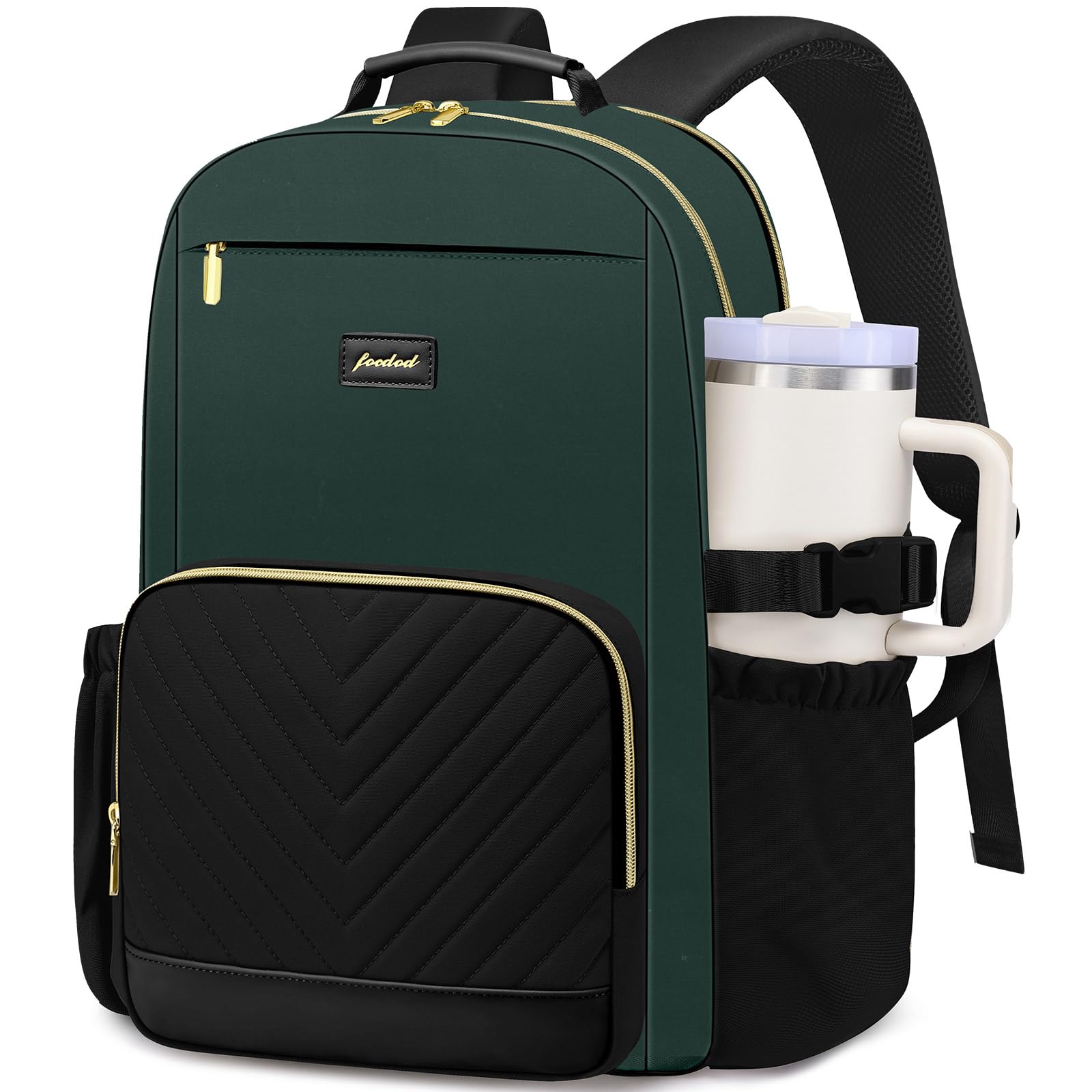 Laptop Backpack for Women Bookbag: 15.6 inch Work School Backpacks with Pouch Pocket for Large Capacity Cup & USB Charger College Book Bag Travel