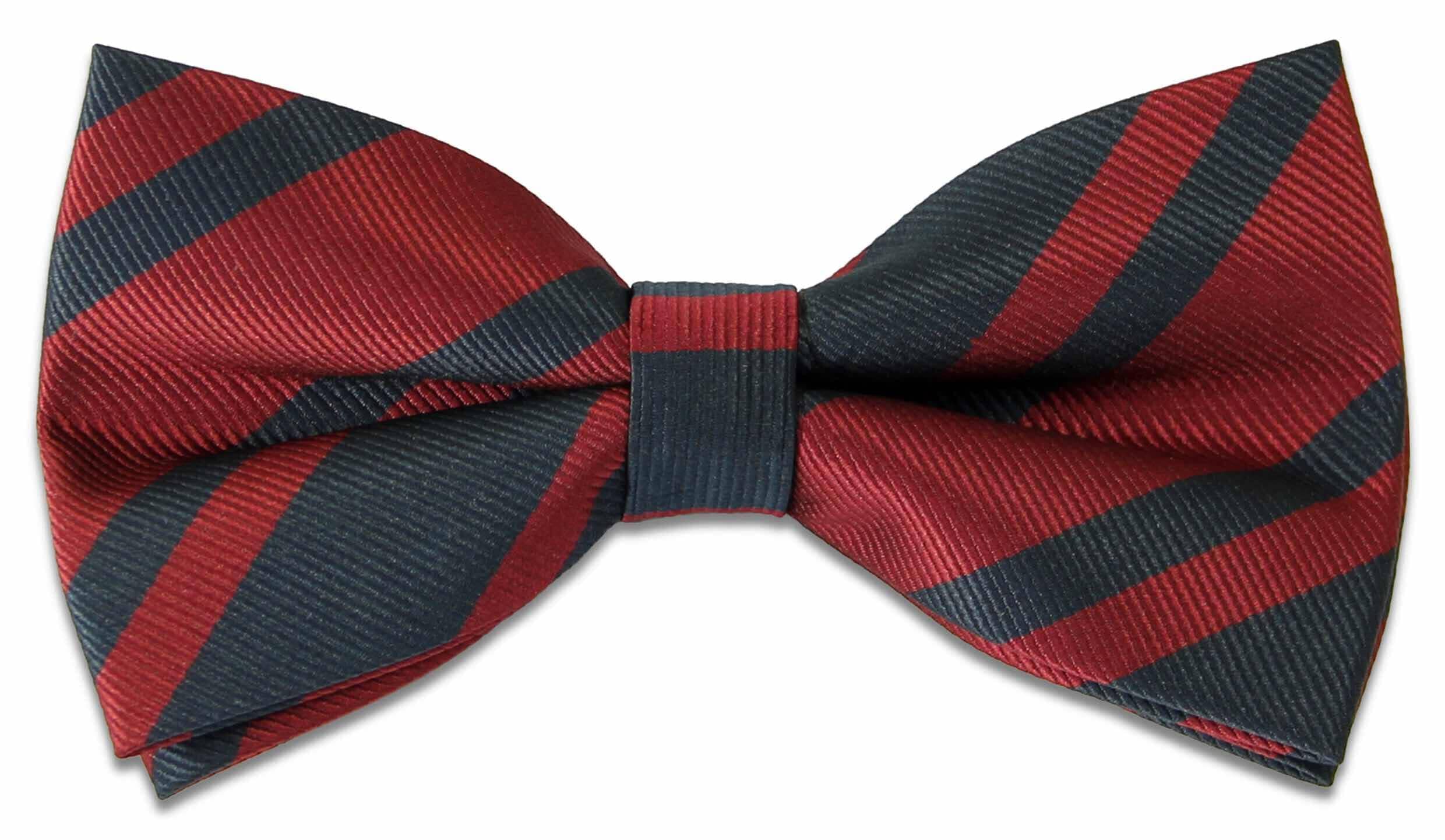 The Regimental Shop Men's Maroon/Blue Royal Engineers Pretied Polyester Regital Bow Tie