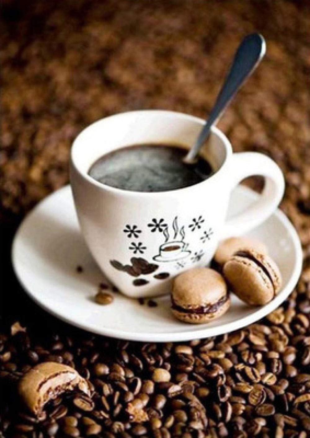 Point de croix diamant café macaron idée cadeau loisir créatif 5D