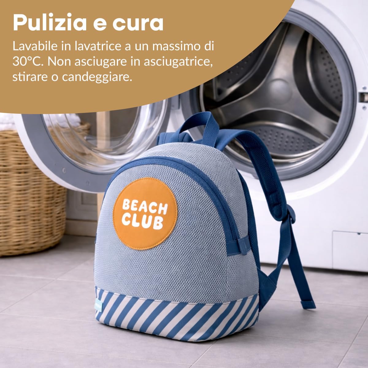 Zaino antisabbia | leggero e traspirante | asciugatura rapida | spallacci regolabili e imbottiti, perfetto per asciugamani e giocattoli da spiaggia