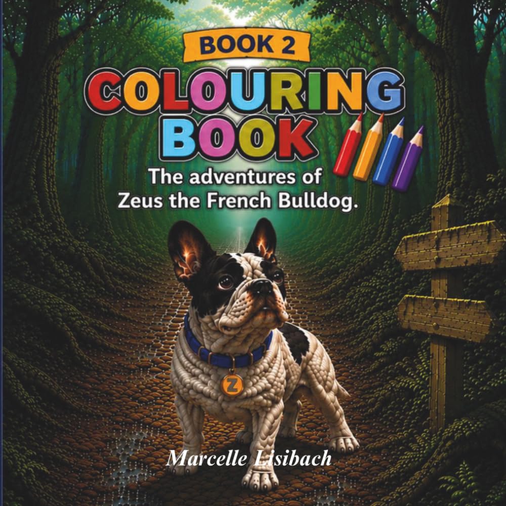 The Adventures of Zeus the French Bulldog: Zeus gets lost in the woods: The Colouring Book