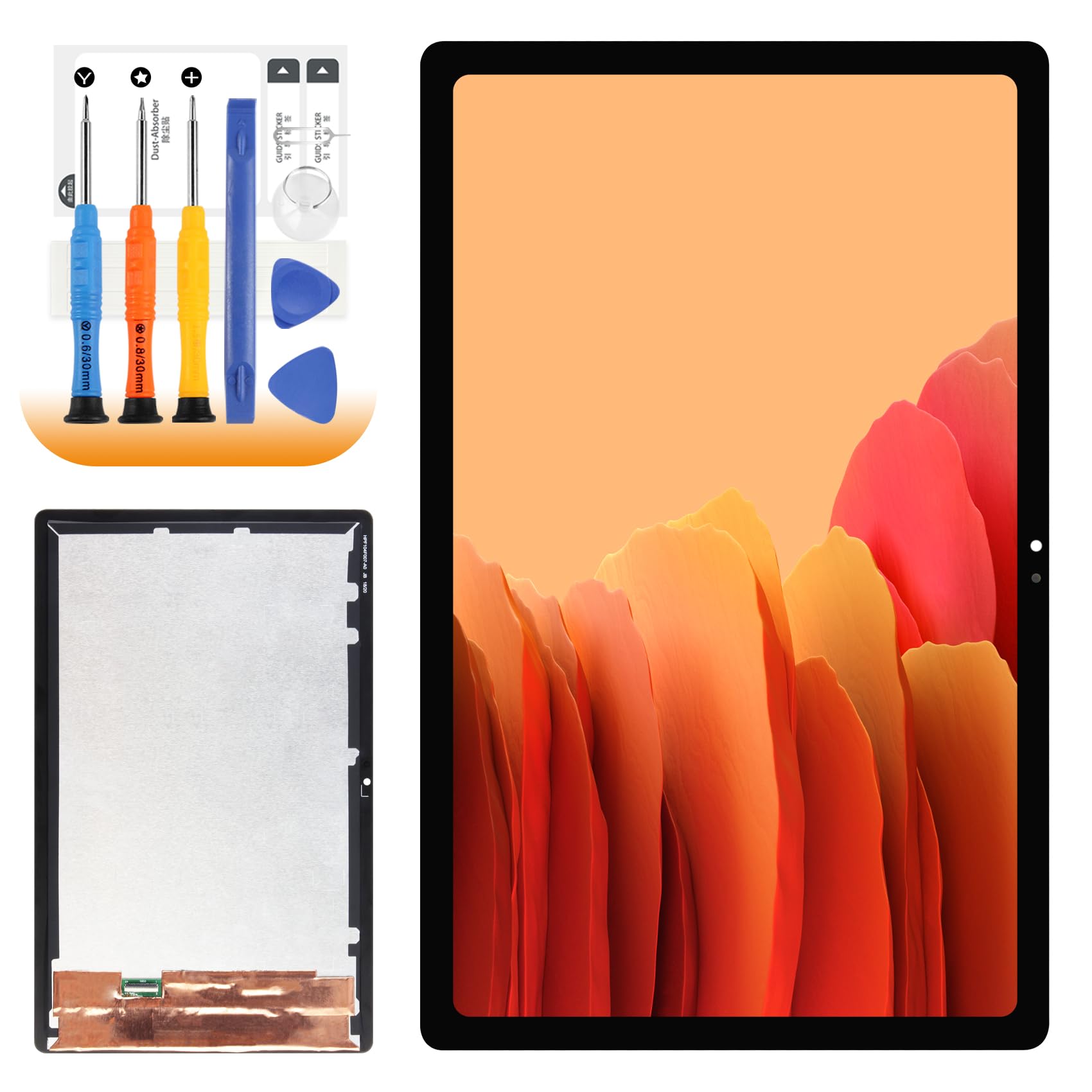 Pantalla LCD para Samsung Galaxy Tab A7 reemplazo de pantalla para Samsung Tab A7 SM-T500 Pantalla LCD de 10.4 pulgadas, pantalla táctil digitalizador, placa de vidrio, montaje completo con reparación