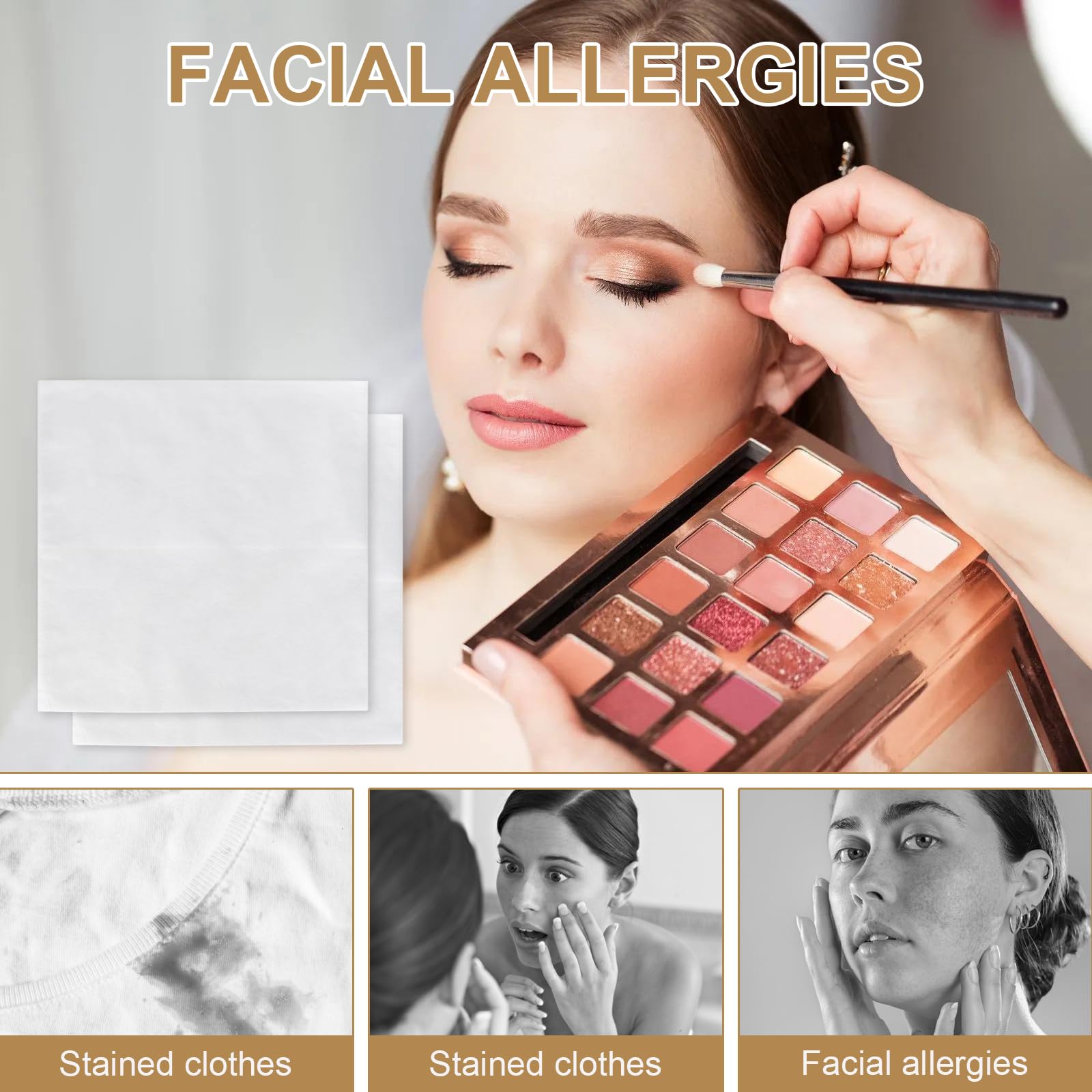 Lot de 100 Capuchons de Protection pour Maquillage, Couvre-Visage en Non-Tissé, Masque Léger et Respirant, Gardez le Maquillage et les Vêtements Bien Rangés, pour Femmes, Magasin de Vêtements