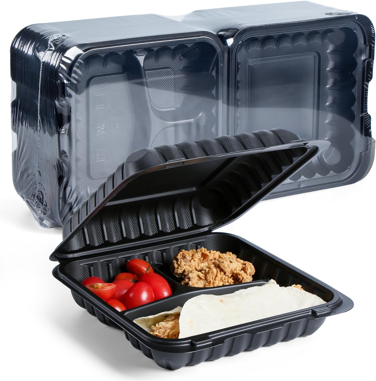 [55 Pack, 34 oz] Plastic To Go Containers