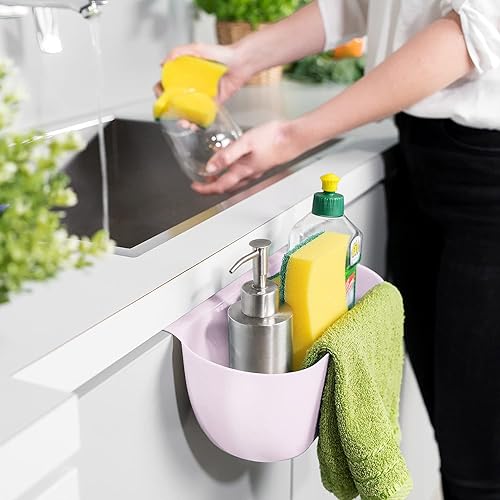 Miniatura 6 de Navaris Contenedores de basura colgantes de cocina, contenedores de basura para colocar sobre el gabinete, para recoger desechos de comida en la