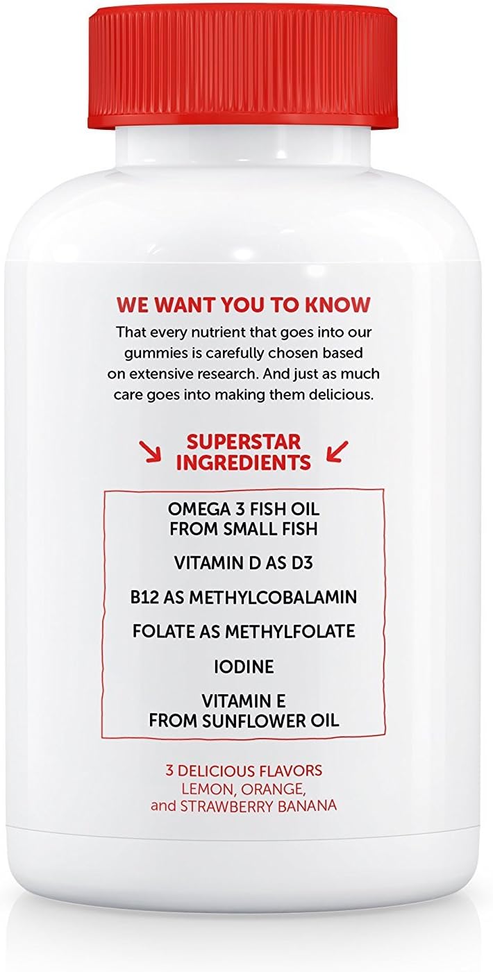 SmartyPants Kids Complete Gummy Vitamins: Multivitamin & Omega 3 DHA/EPA Fish Oil, Methyl B12, Vitamin D3, limited Valuesize pack of 180 count Total