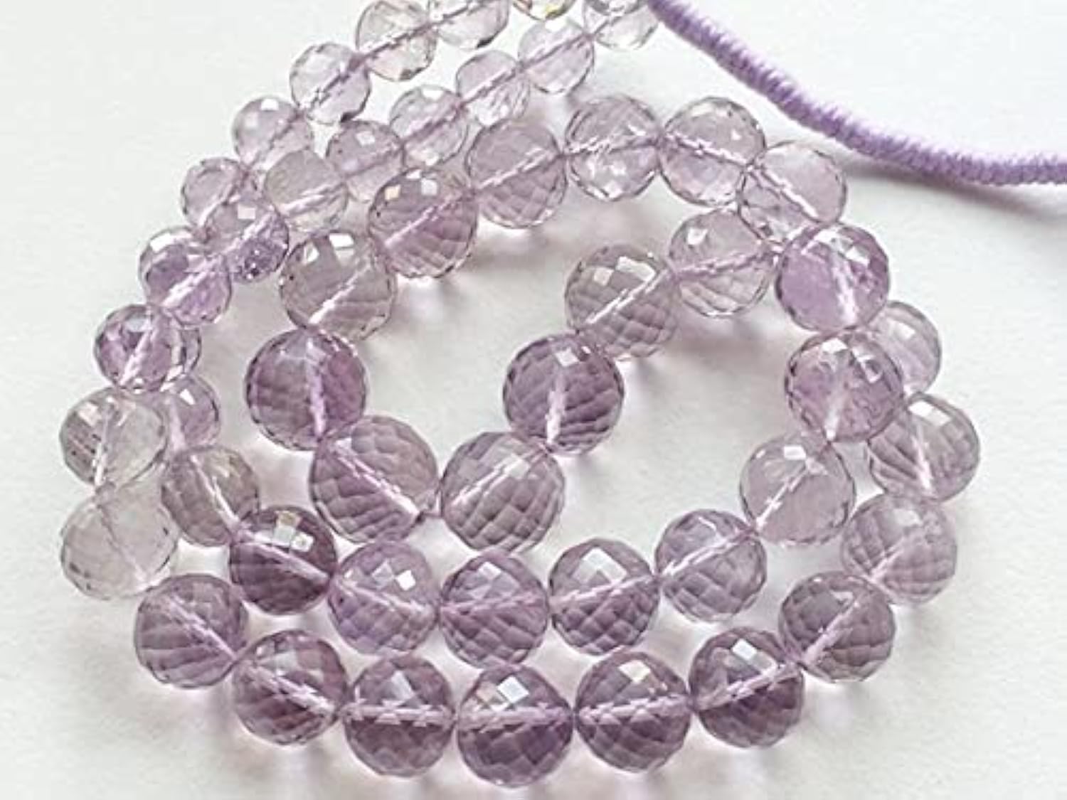 Améthyste rose naturelle en rang de perles pour fabriquer un cadeau de bijoux personnalisé