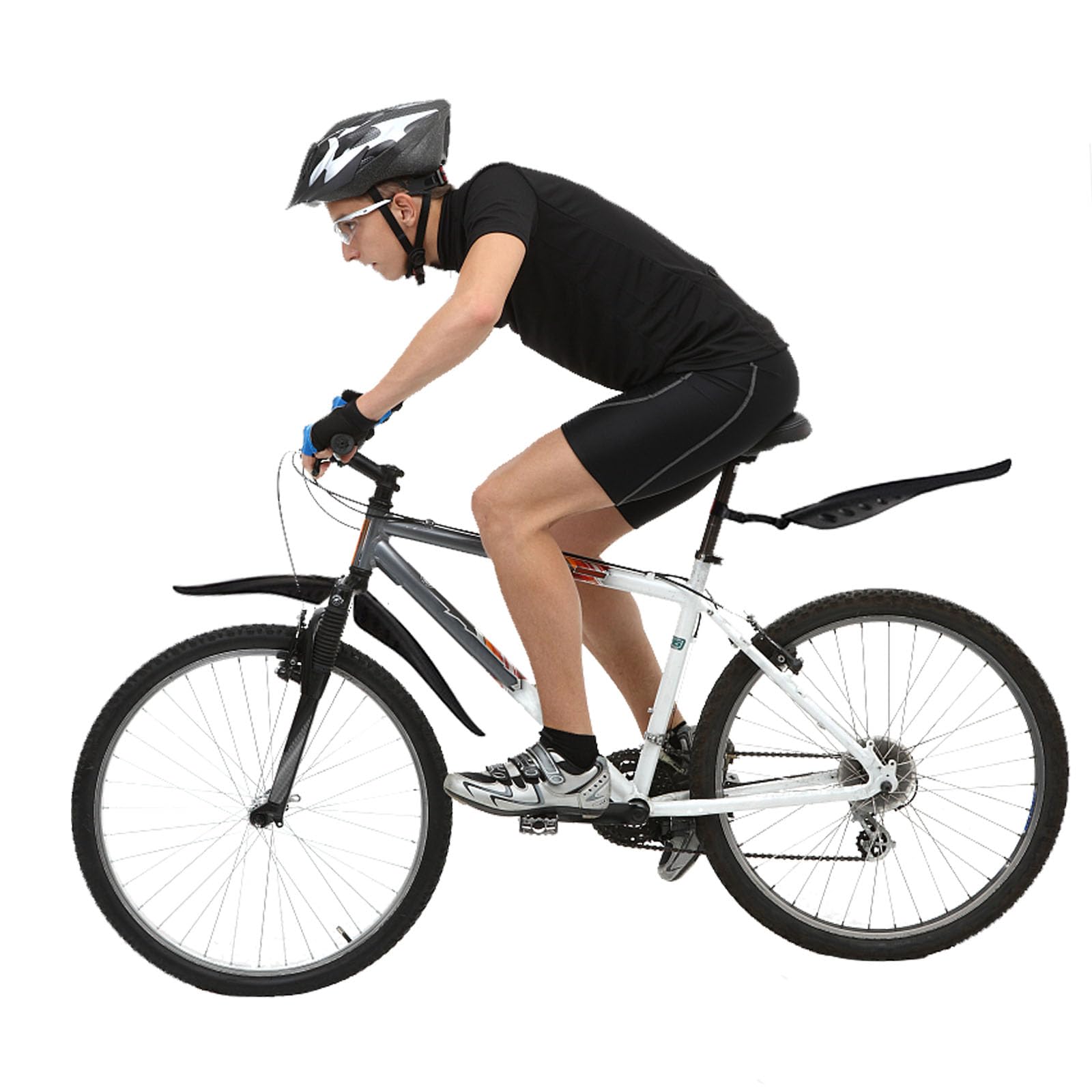 Błotniki rowerowe, regulowane błotniki rowerowe, przenośne przednie i tylne błotniki, zestaw błotników do rowerów 61.0-73.7 cm, do rowerów górskich, szosowych, MTB