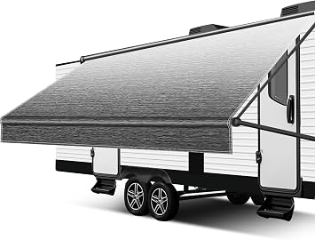 Upgraded RV Awning Fabric Replacement,Heavy Duty 18.5oz Vinyl Camper Awning Replacement-Universal Outdoor Canopy for Camper, Trailer and Motorhome