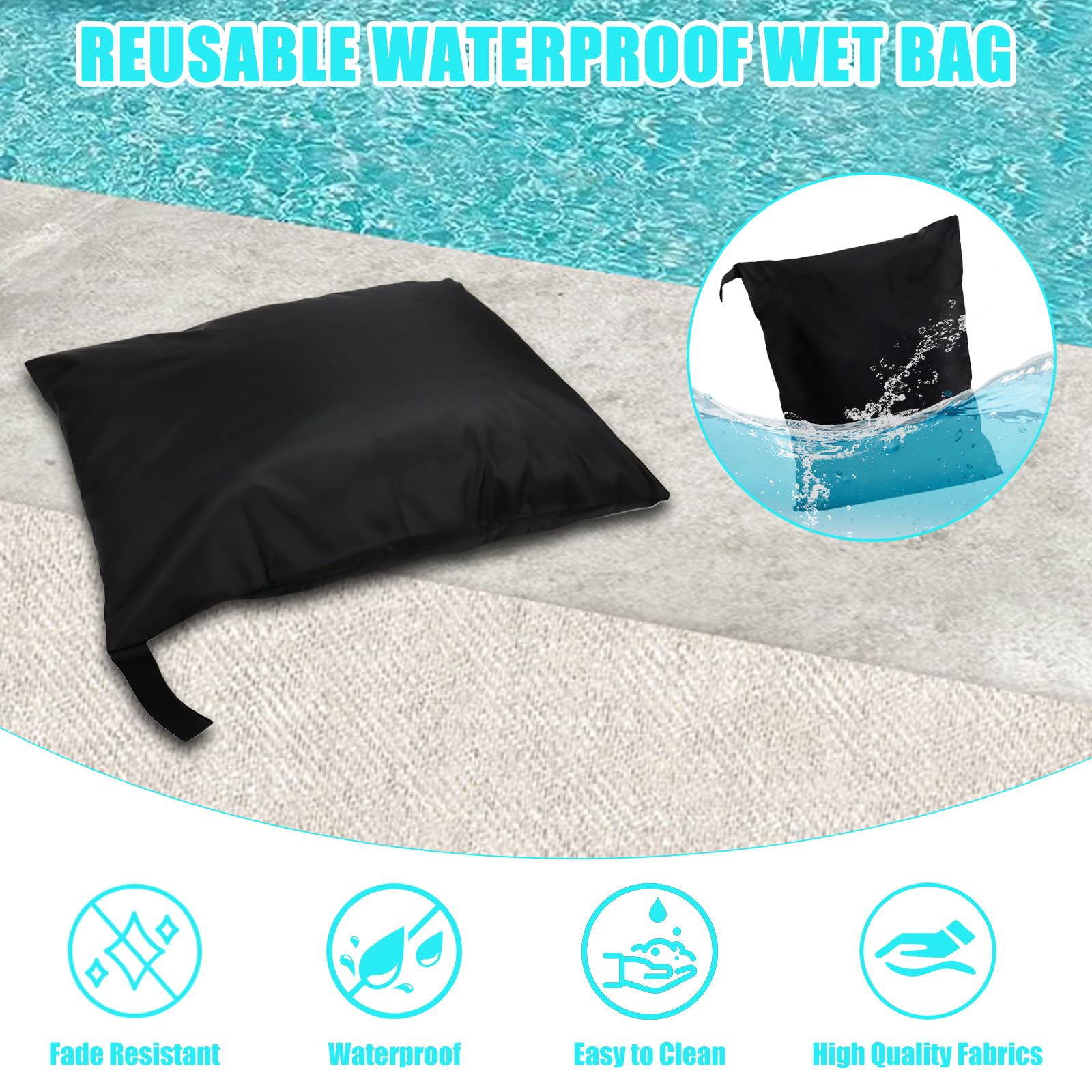 Lot De 2 Sac À Linge Mouillés, 40 X 50 Cm Sac À Linge Sale Avec