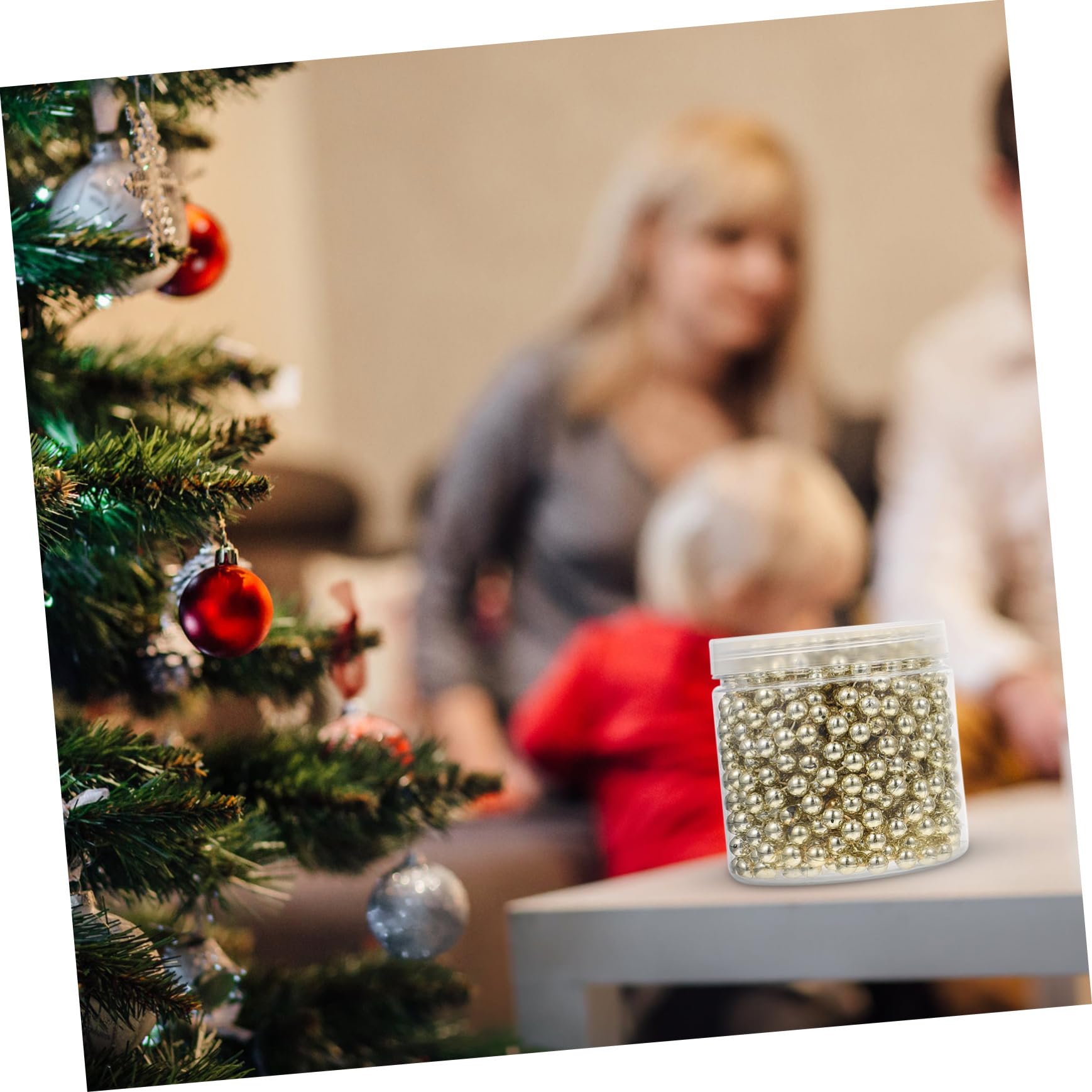 Zerodeko 3pièces Guirlande de Perles de Noël pour Couronne Guirlande Décorative de Perles pour Sapin
