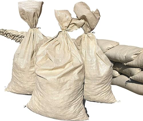 Sandbaggy Sacos de arena (14 x 26 pulgadas) Grado militar Protege hogares y negocios de inundaciones Bolsas de arena confiadas por el servicio
