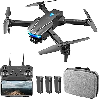 YLR/C S85 RC Drone com Câmera 4K Dual Camera RC Quadcopter com Função Obstáculo Evitar Trajetória Controle de Gesto de Voo Pacote de Armazenamento 3 Bateria CAIJI