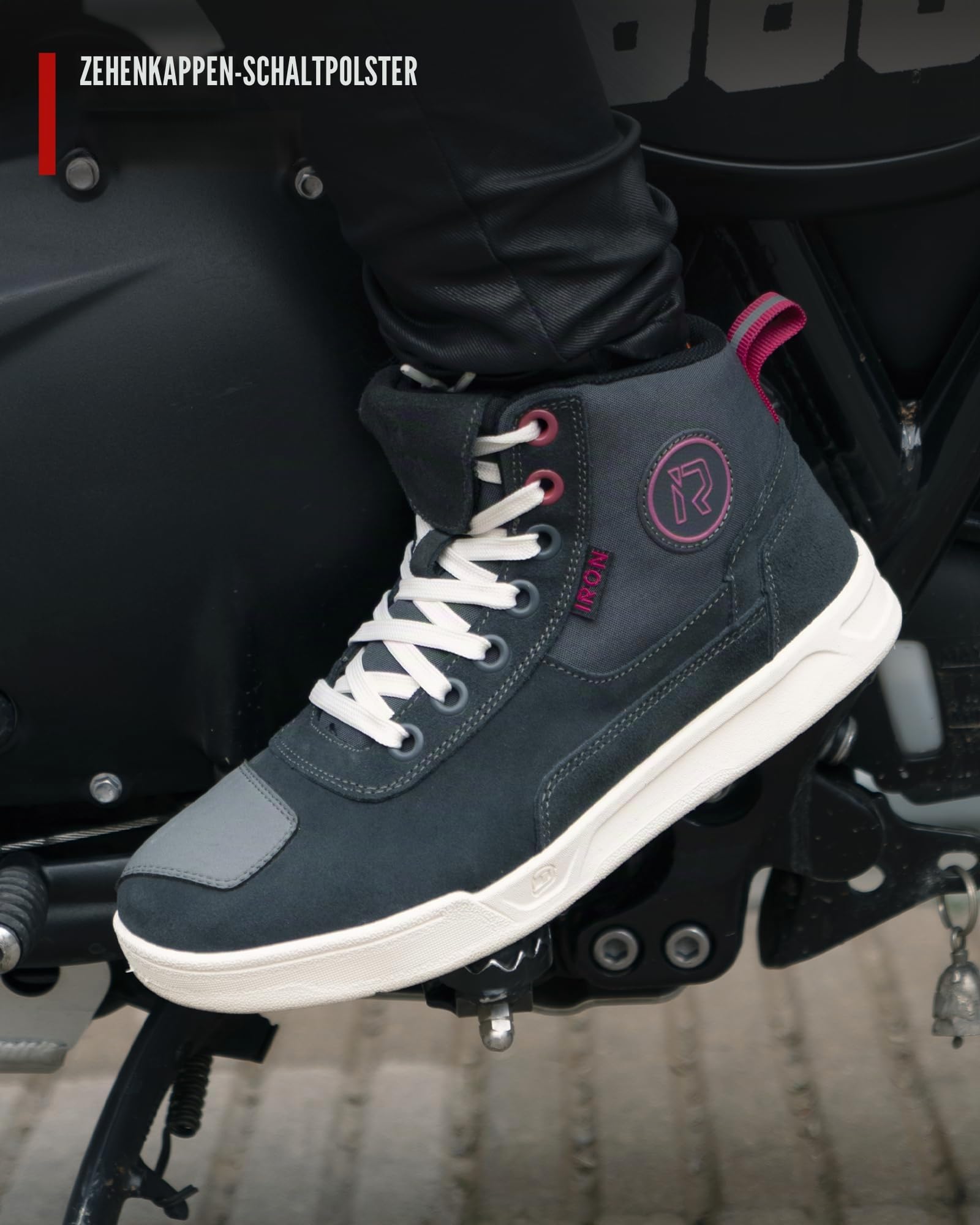 IRON JIA'S Motorradschuhe Herren Motorradstiefel Herren Motorrad, rutschfeste, atmungsaktive