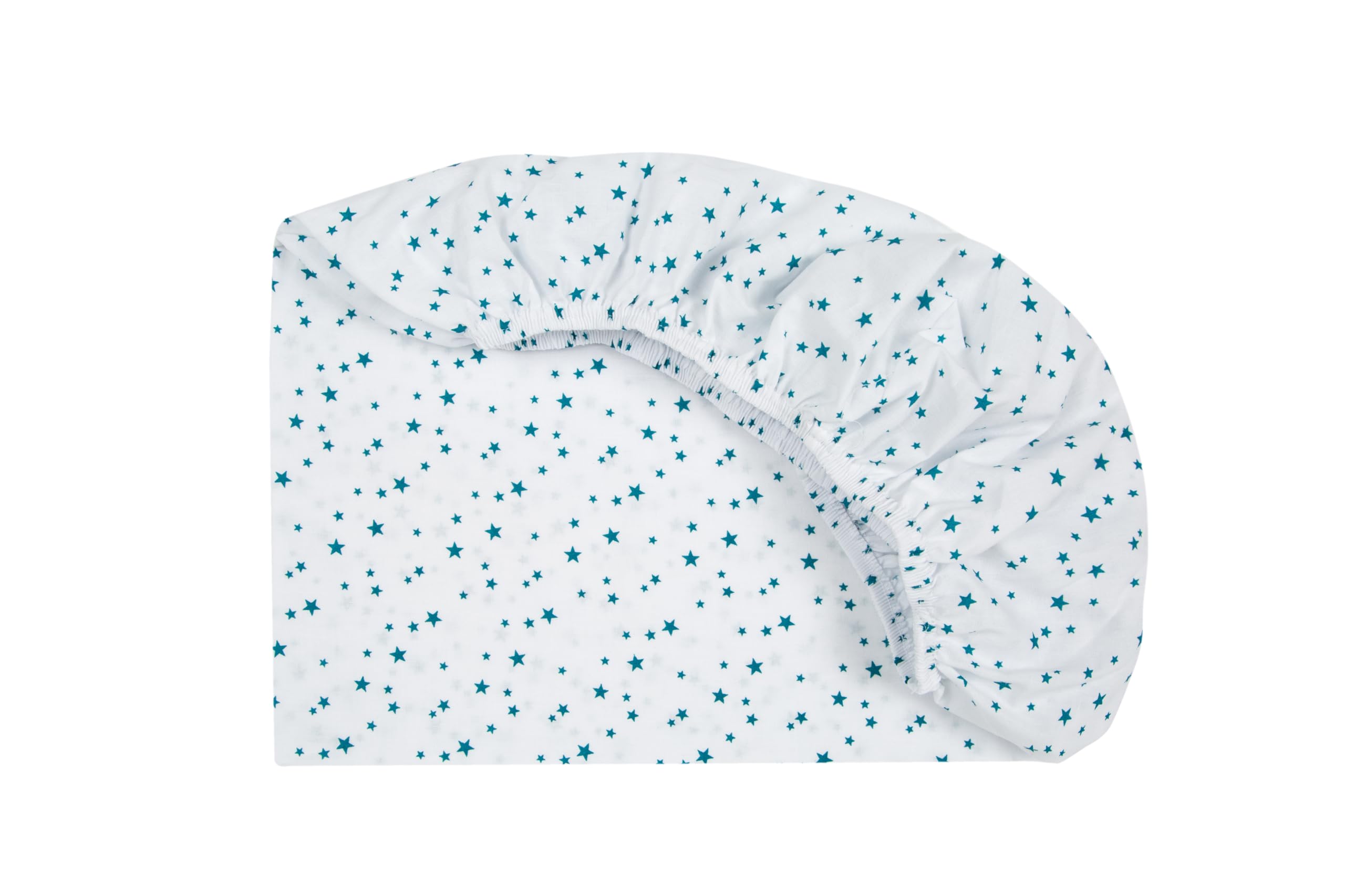 FlyIdeas Set 2 Lenzuola Navicella Neonato 75x35 cm + 1 Coprimaterasso Carrozzina Impermeabile – 100% Cotone – Traspirante, Morbido, Adatto per Culla e Passeggino (Cosmos)