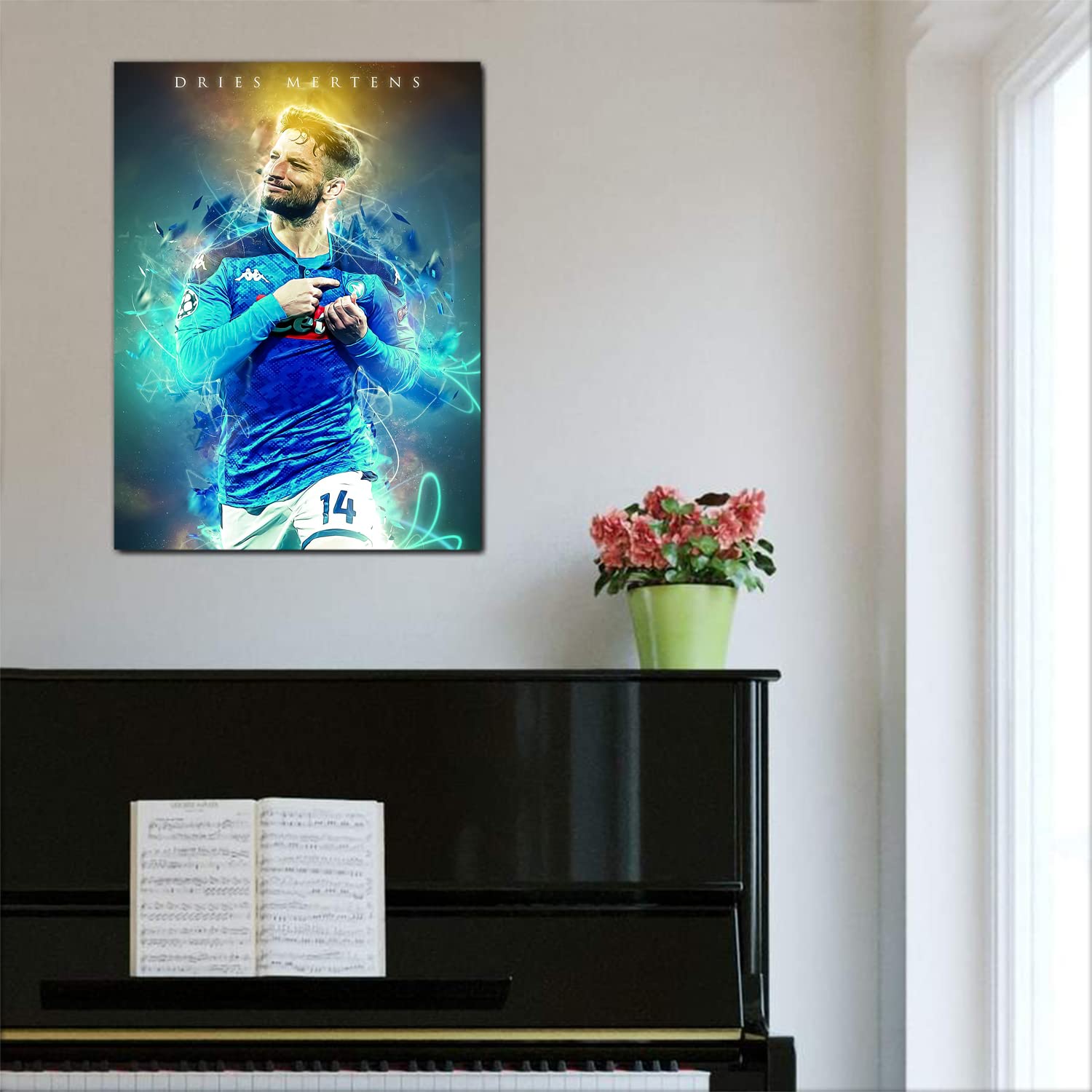 Xtreme Skins Designs Print Wooden Framed Canvas Wall Art Decoration Poster (14x22 Inch) - Dries Mertens