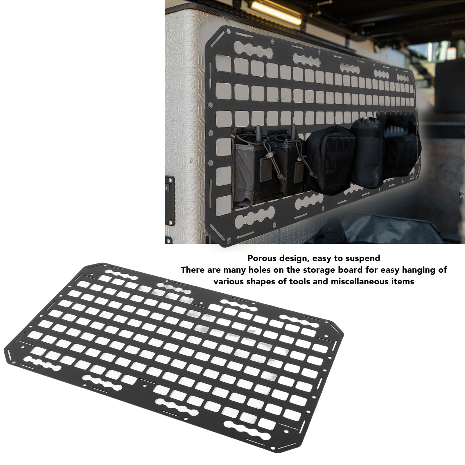 Truck Bed Molle Panel Aluminium 27,24x17x0,08 Cal L Track Molle