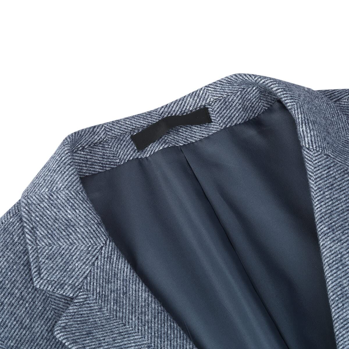 Allthemen Blazer da Uomo Regular Fit 2 Bottoni Giacca da Abito Elegante a Quadri Formale Business d'Affari