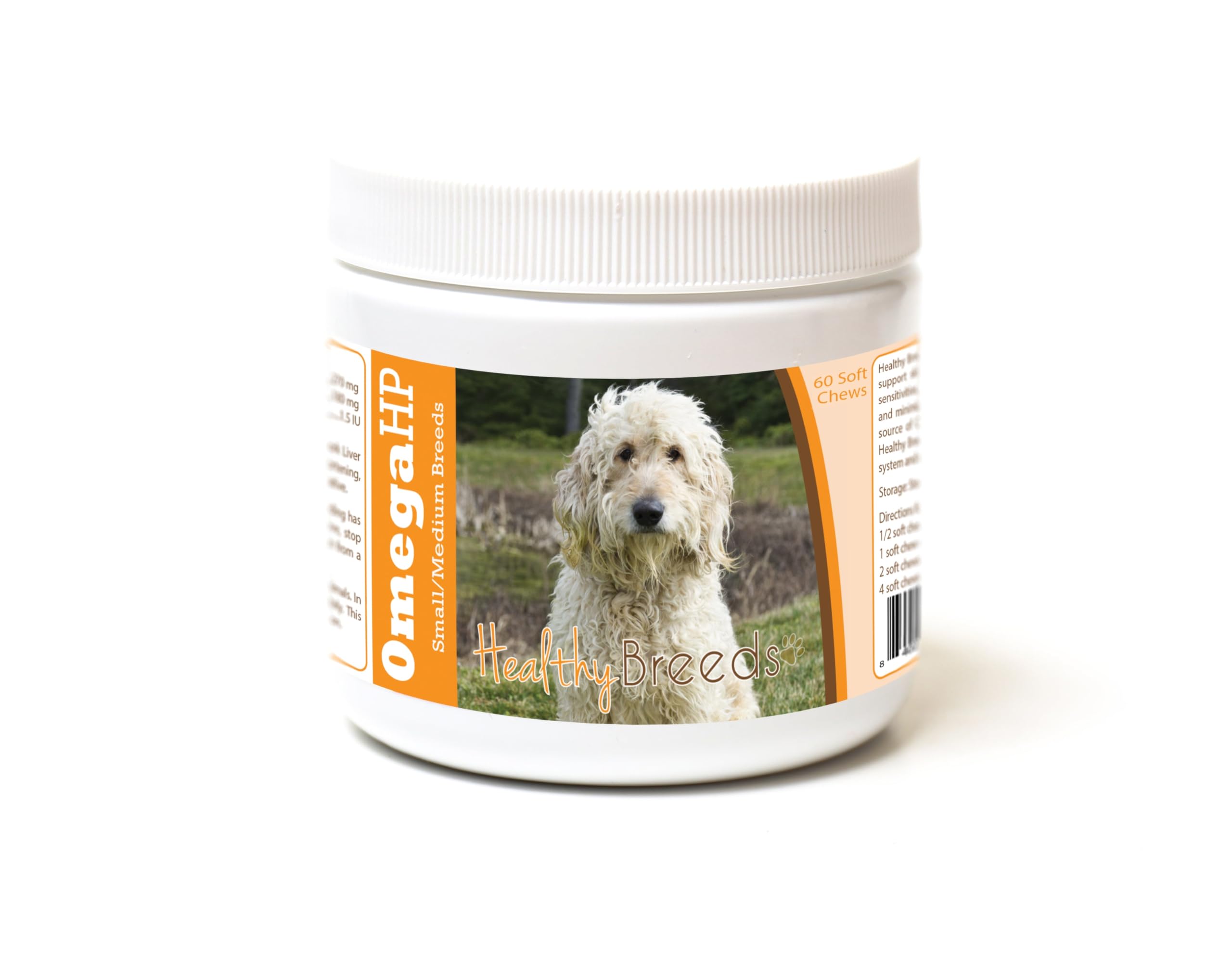 Healthy Breeds Goldendoodle Omega HP Fatty Acid Skin and Coat Support Soft Chews 60 Count