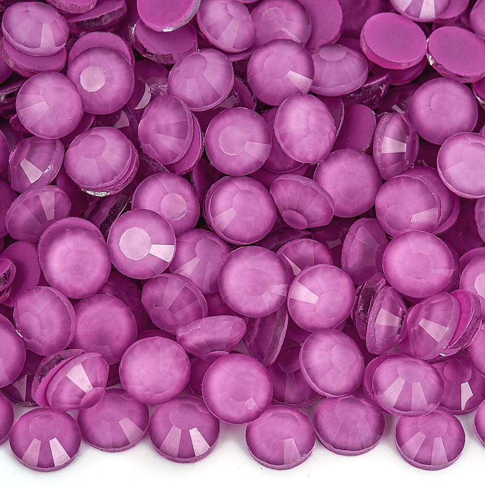 Blinginbox Flatback Rhinestones Round Gems, 1440pcs Luminous Series Glass Stones Neon Gems Non Hotfix Crystal Rhinestones for Nail Charms Crafts