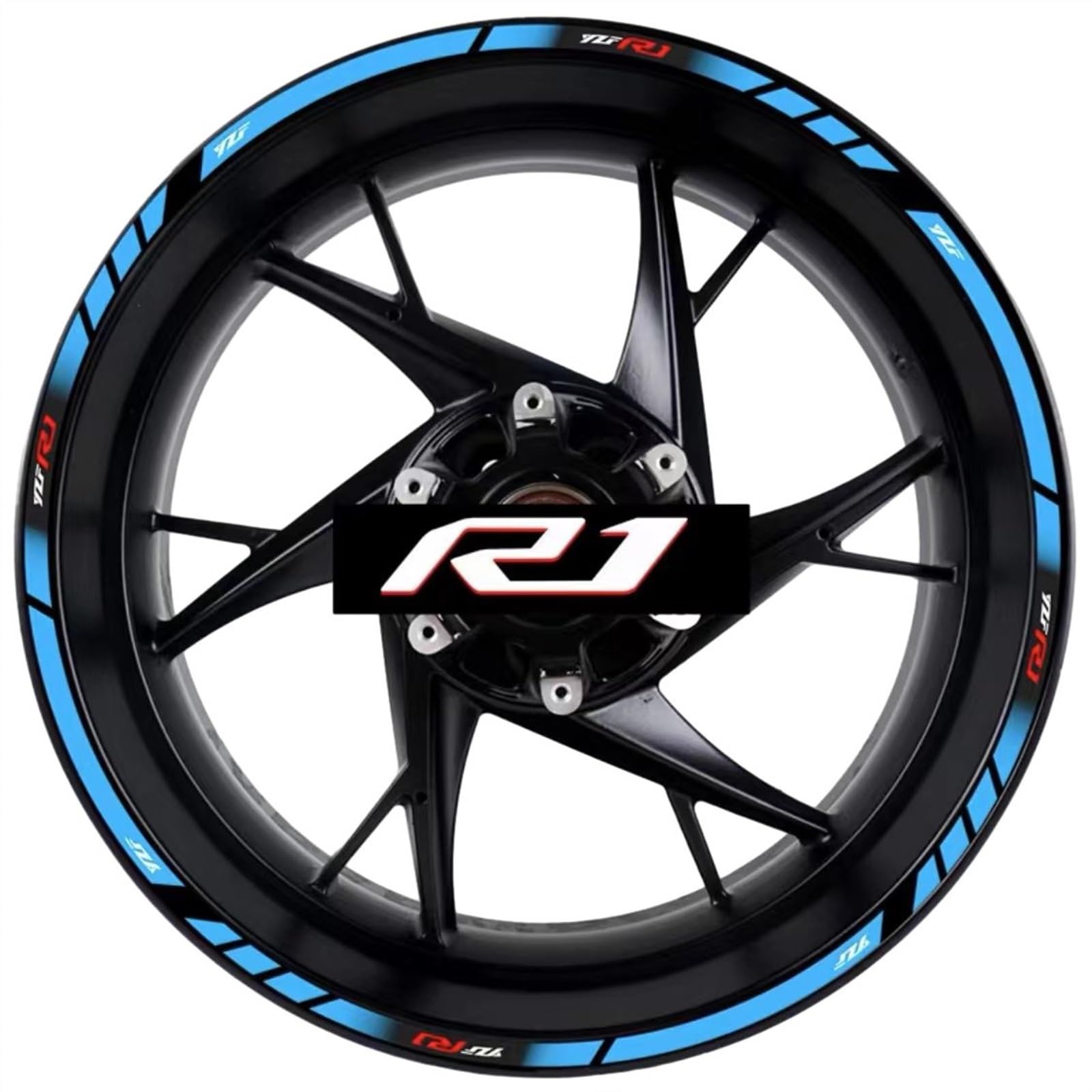 Applique for for YZFR1 Motorcycle Decal Set Decorative Wheel Hub for YZF R1 Wheel Rim Reflective Waterproof Sticker(A7,A)