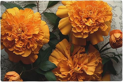 Miniatura 8 de 4 PCS Placemats Set Marigold Woven Placemats for Dining Table Heat Resistant Place Mats Non-Slip Washable Imitation Linen Table Mats for Home