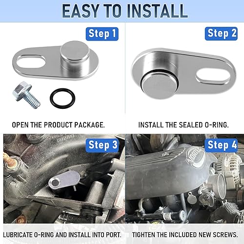 Miniatura 6 de Supercharger MAP - Tapa de sellado de puerto de vacío para LSA, LS9, LT4, LS, Lq4, LSX, placa de sellado de puerto de entrada de aleación de