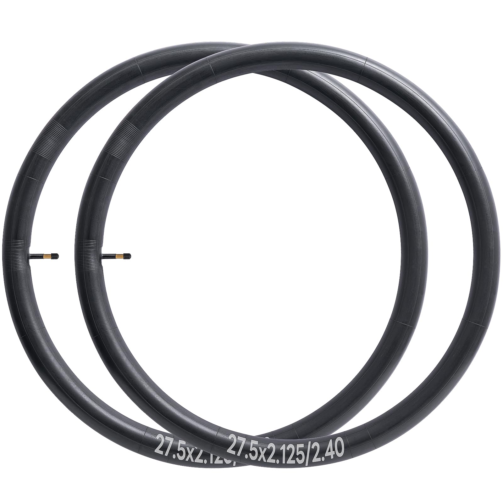 YunSCM 2Pcs 57/62-584 27.5 Pouces Chambres à air 27.5x2.125/2.25/2.35/2.40 AV48mm Valve Compatible Route/Ville/Vélo de Montagne Chambre à air 27.5x2.125 27.5x2.25 27.5x2.35 27.5x2.40
