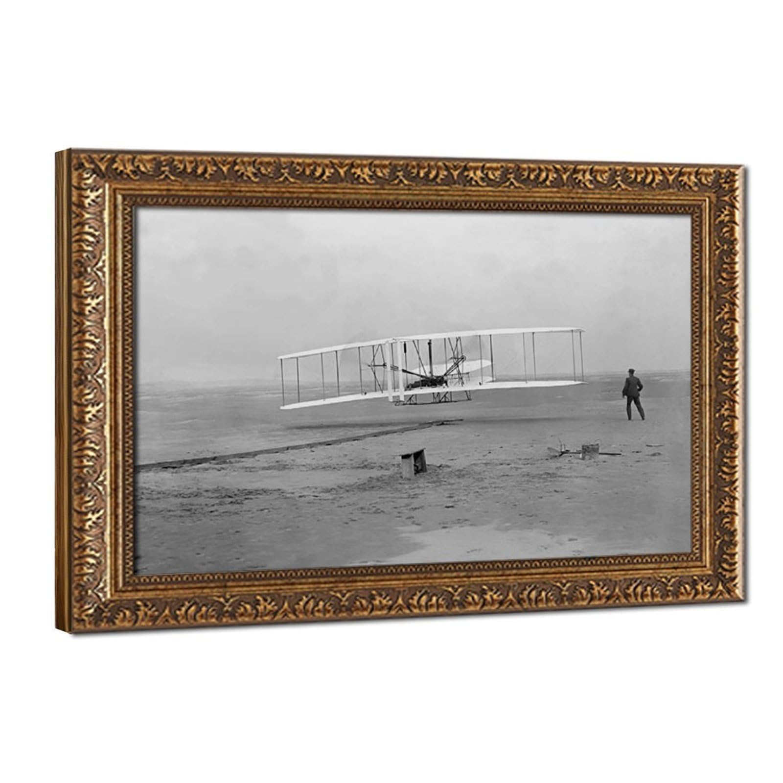 WCYB 1903 Wright Brothers Famous First Flight Poster Aviation Poster Aviation History Orville Wright Posters Prints Canvas Deco Paintings Wall Art Hangable