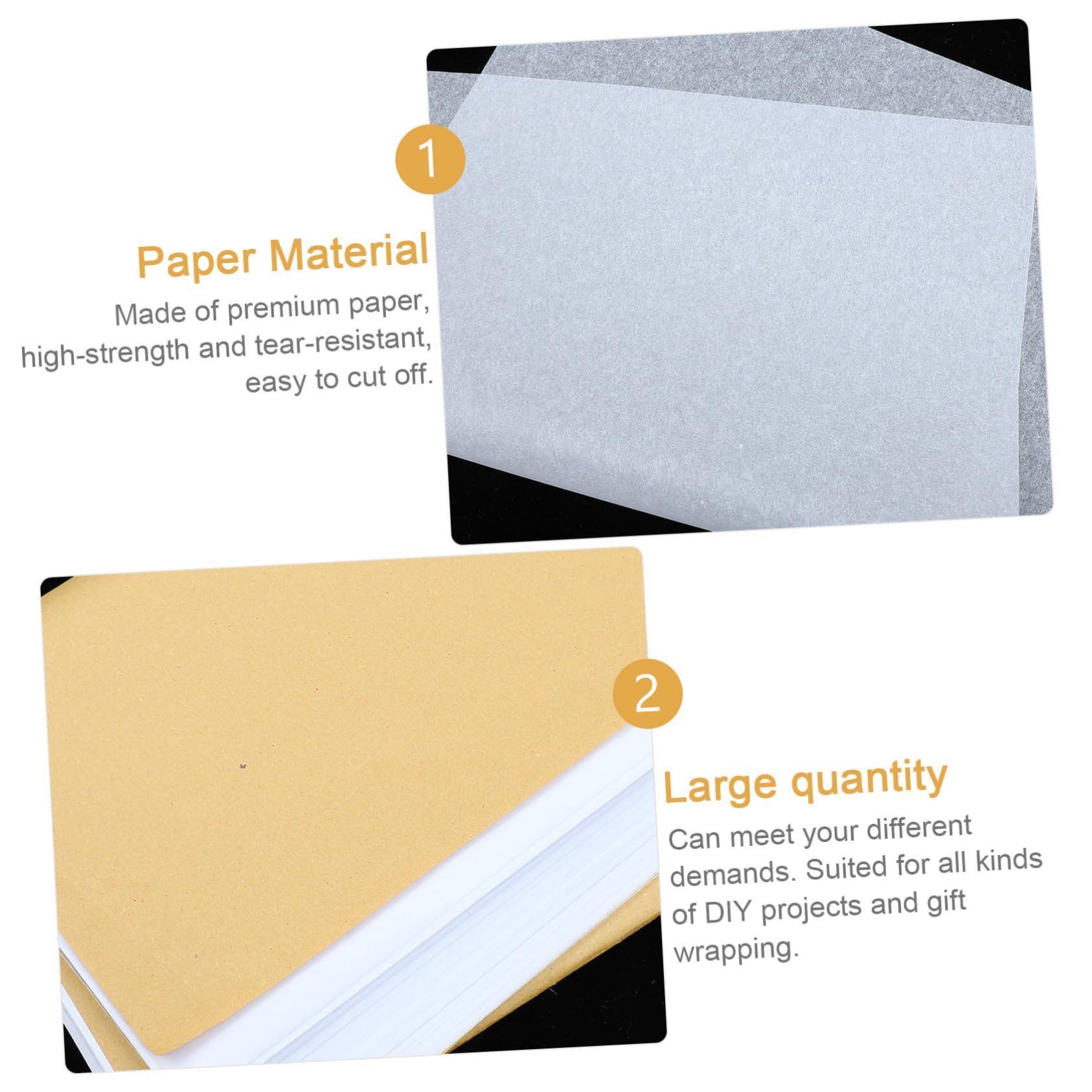 PartyKindom Carta Velina per Imballaggio Bianca 500 Pezzi, Fogli Sottili | Carta, Resistente Agli Strappi e Facile da Tagliare, per Progetti DIY e Decoupage