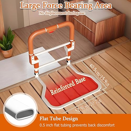 Miniatura 5 de Rieles de cama para adultos mayores, rieles de asistencia de cama plegables ajustables para personas mayores, rieles laterales de cama plegables con