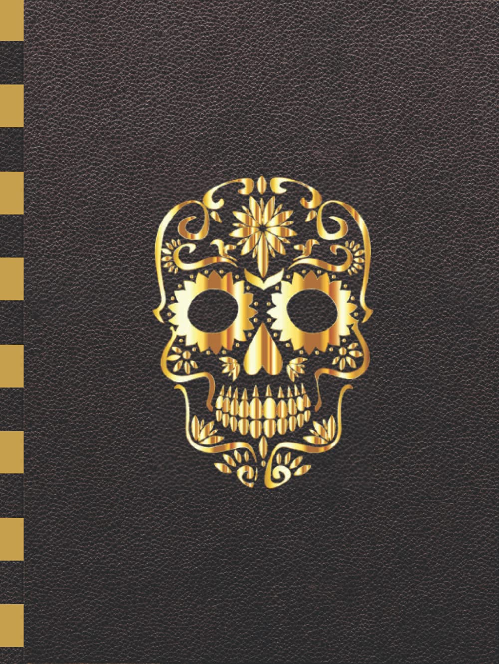 Gold Sugar Skull Diary- Skull journal