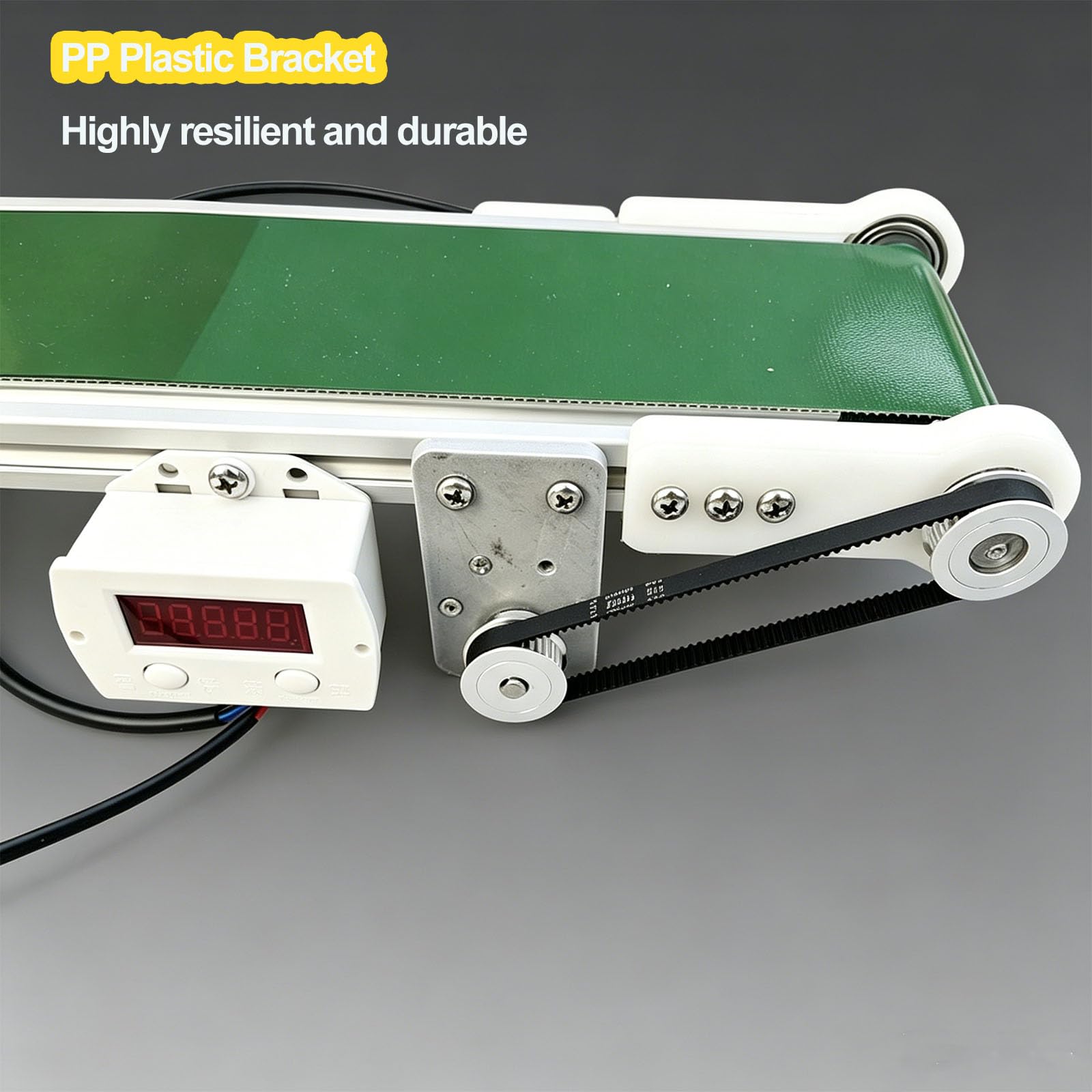 Tapis Roulant De Bureau De 100 Cm, Mini-Rail De Chargement avec Compteur De Capteurs Automatique, Vitesse Réglable De 7,6 À 1,8 Cm/s, pour Expériences Scientifiques Et Études De Frottement.