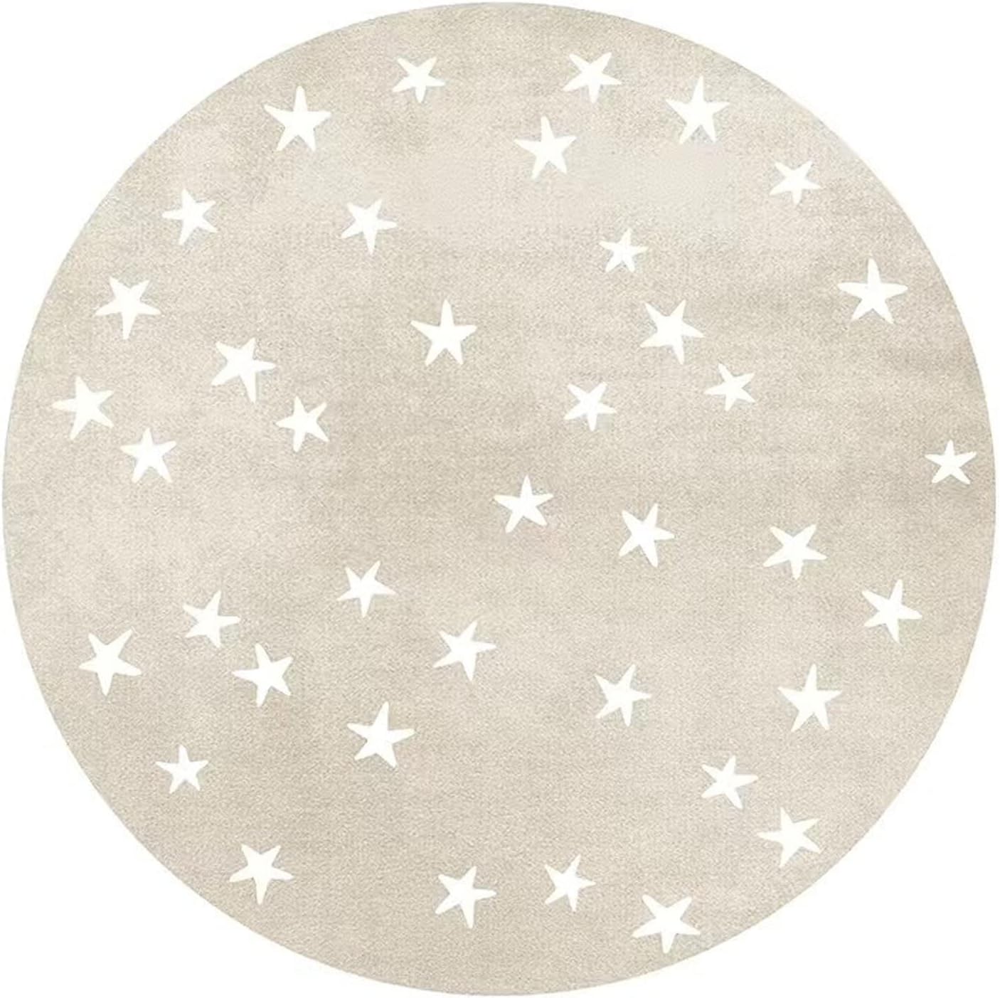 Modern Star Design Short-Pile Rug for Living Room, Bedroom & Playroom - Children's Star Pattern Crawling Mat