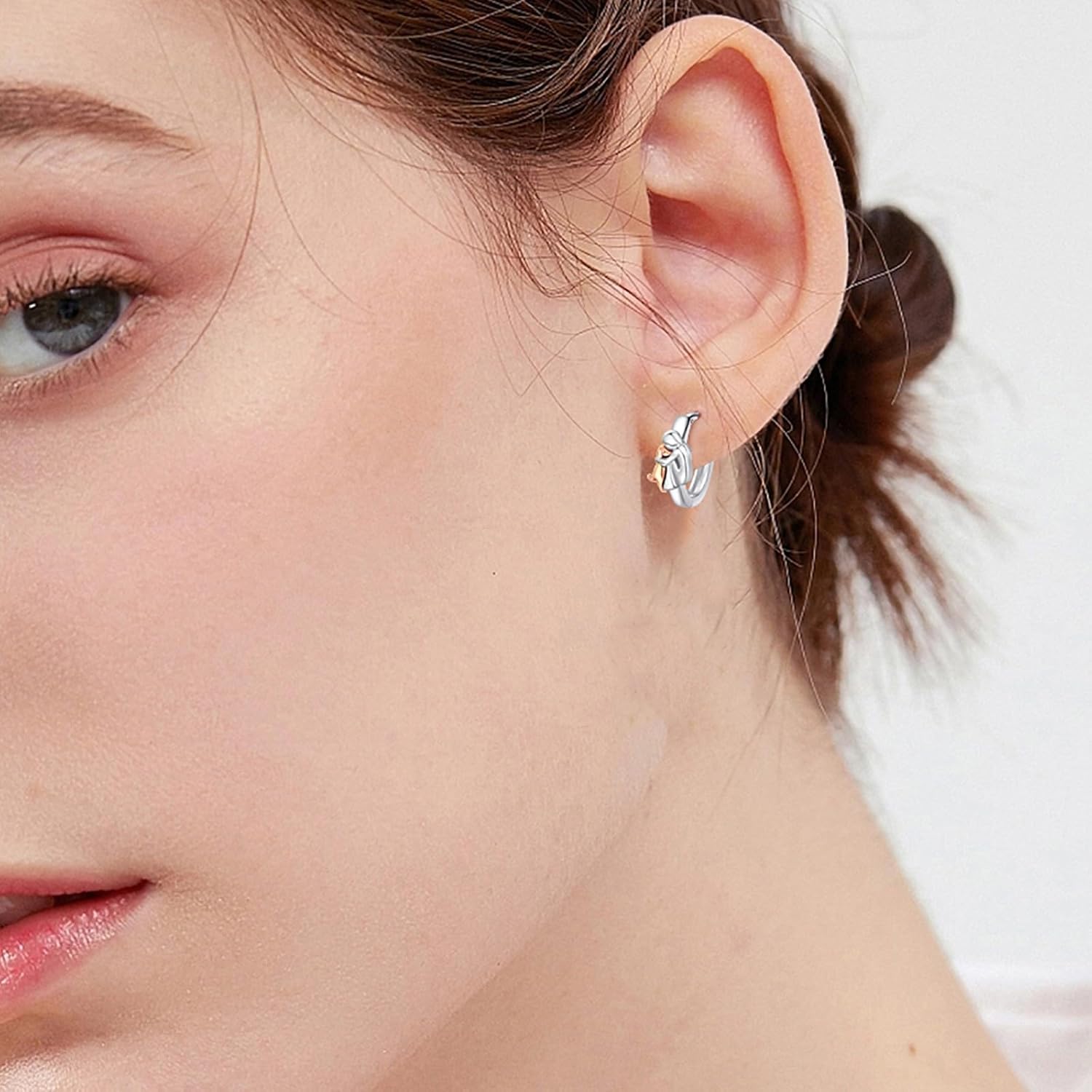 925 Sterling Silver Dog Earrings Cute Animal Puppy Stud Earrings Dog Jewelry Gifts for Women Girls Pet Lover Hypoallergenic Earrings for Sensitive Ears - Image 3