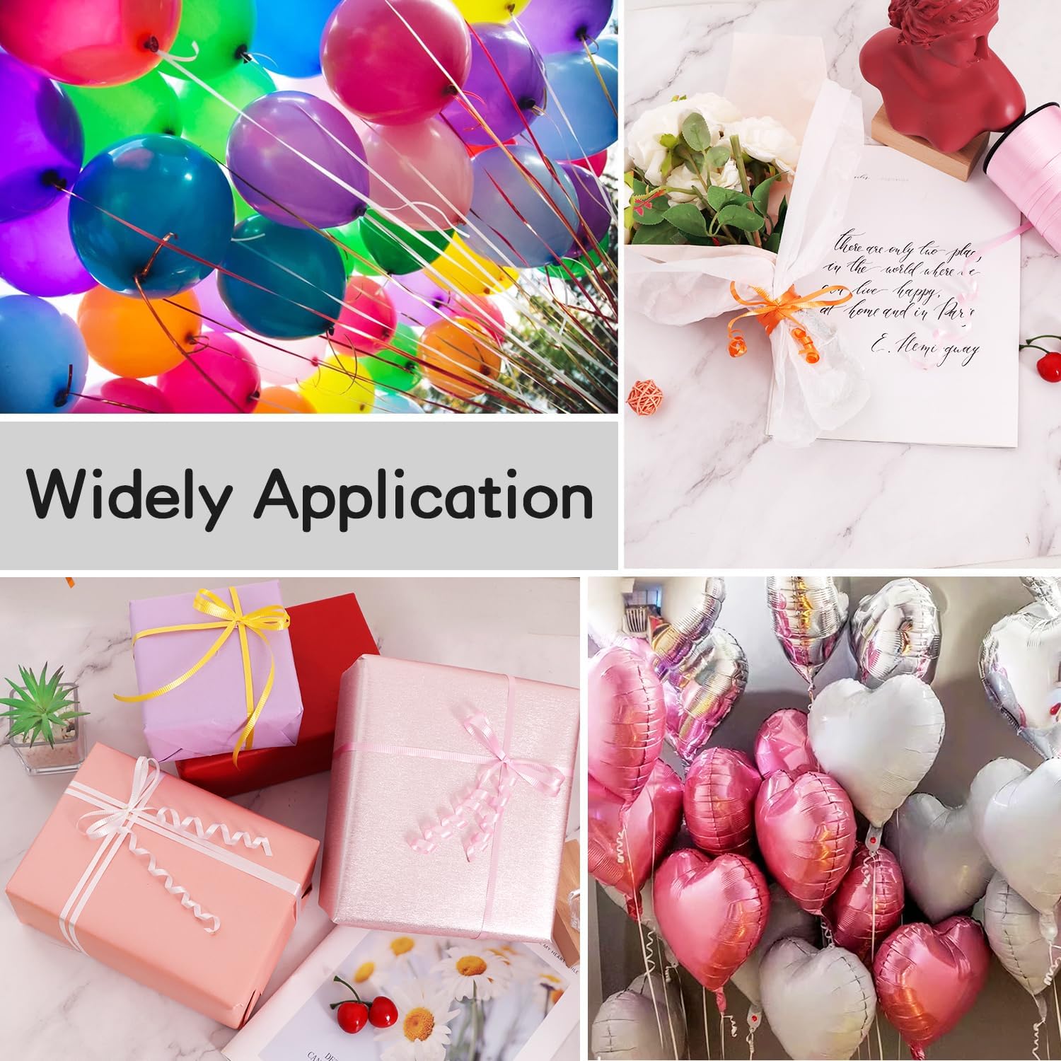 BEISHIDA 500 Yards Matte Hot Pink Curling Ribbon for Gift Wrapping, Birthday Party, Festival, Art Craft, Decor, Florist, Flowers - Image 5