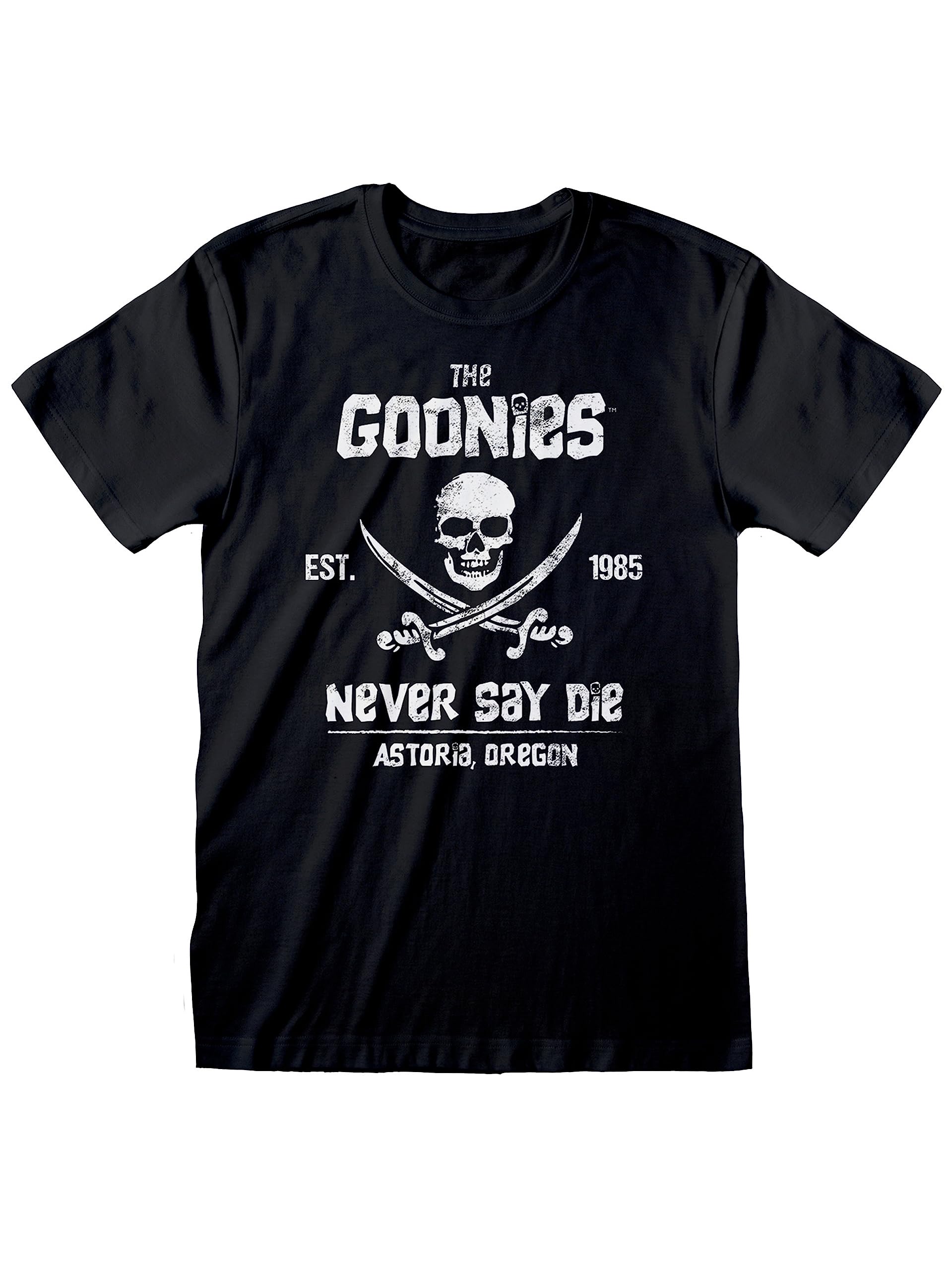 Official The Goonies Never Say Die Unisex Black T-Shirt, XX-Large