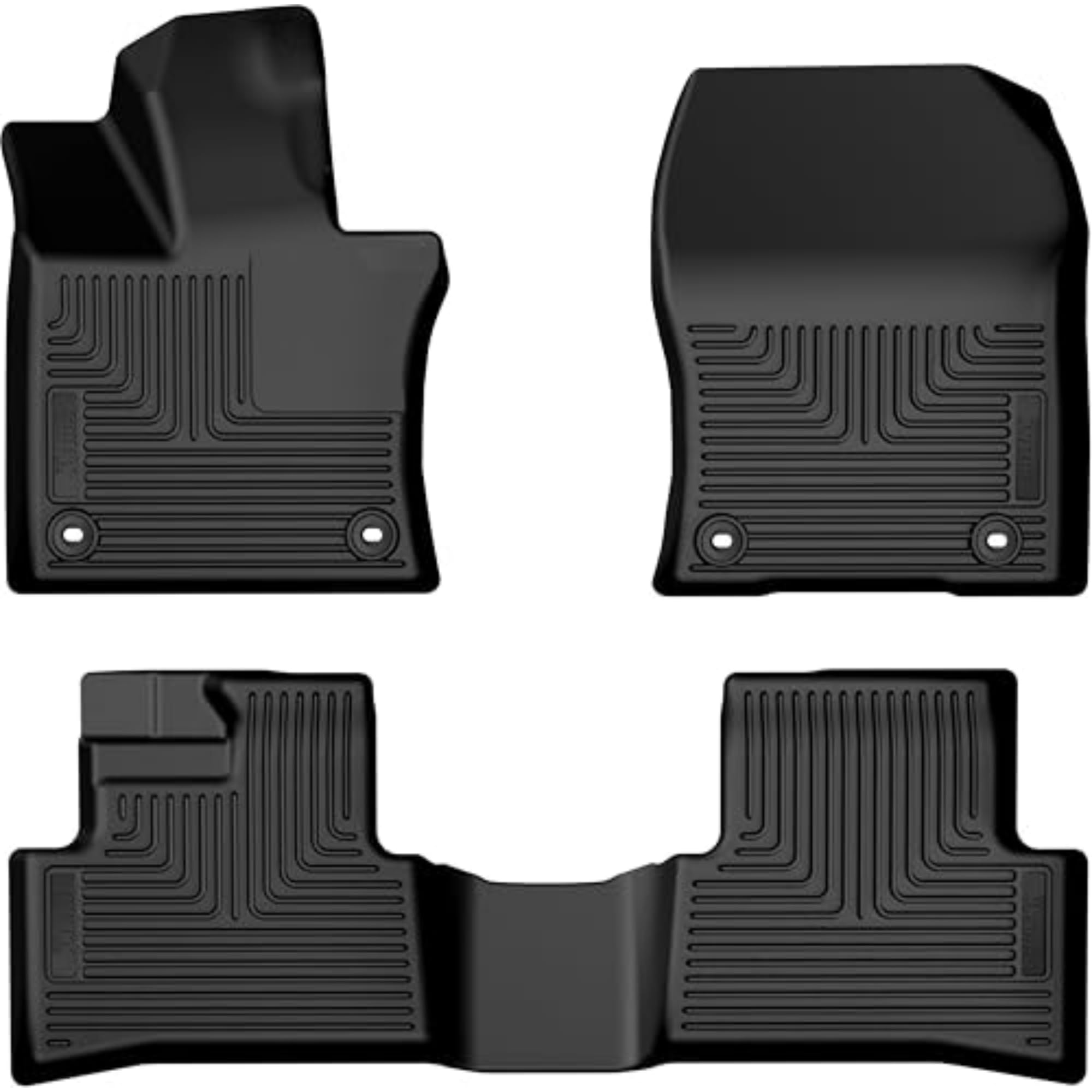 Husky Liners Weatherbeater Floor Mats | Fits 2025 Lexus UX300H; 2019-2024 Lexus UX250H; 2019-2022 Lexus UX200 | Front & 2nd Row, 3-pc Black - 95991