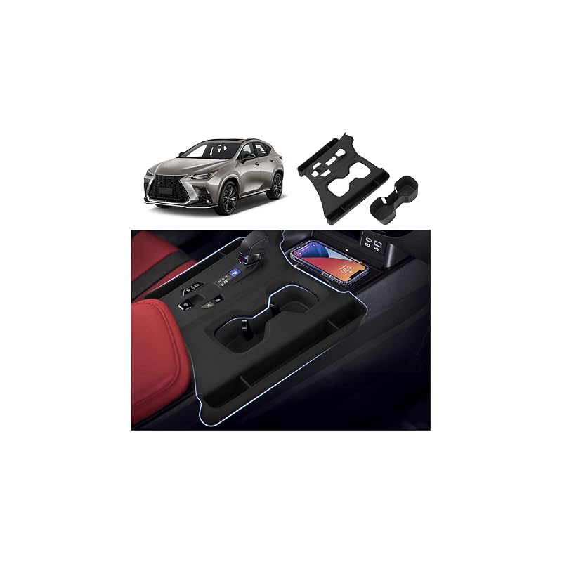Organizador de Console Central e Porta-Copos em Silicone Autorder para Lexus NX 250, 350, 350H e 450H 2022–2026