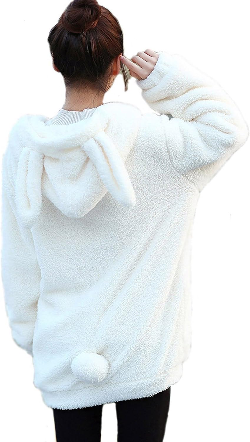 ACDIAC Winter Very Soft Cute Like a Teddy Bear The Same Plush Sweatshirts