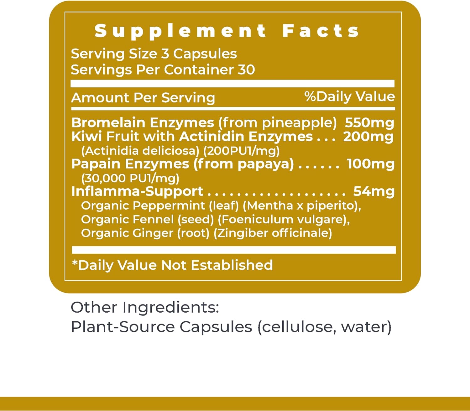 Premier Research Labs Inflammacidin - Digestive Enzymes, Papain from Papaya, and Bromelain Enzymes for Digestion, Plant Enzymes for Women & Men, Vegan Friendly - 90 Vegetarian Capsules - Image 6