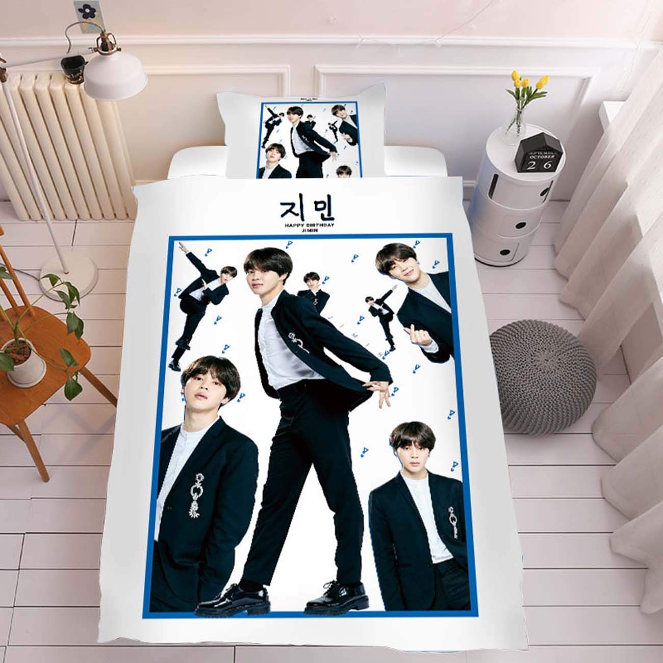 ZIGJOY BTS Bangtan Boys Bed Sheets Super Soft Bedding Set Duvet Cover