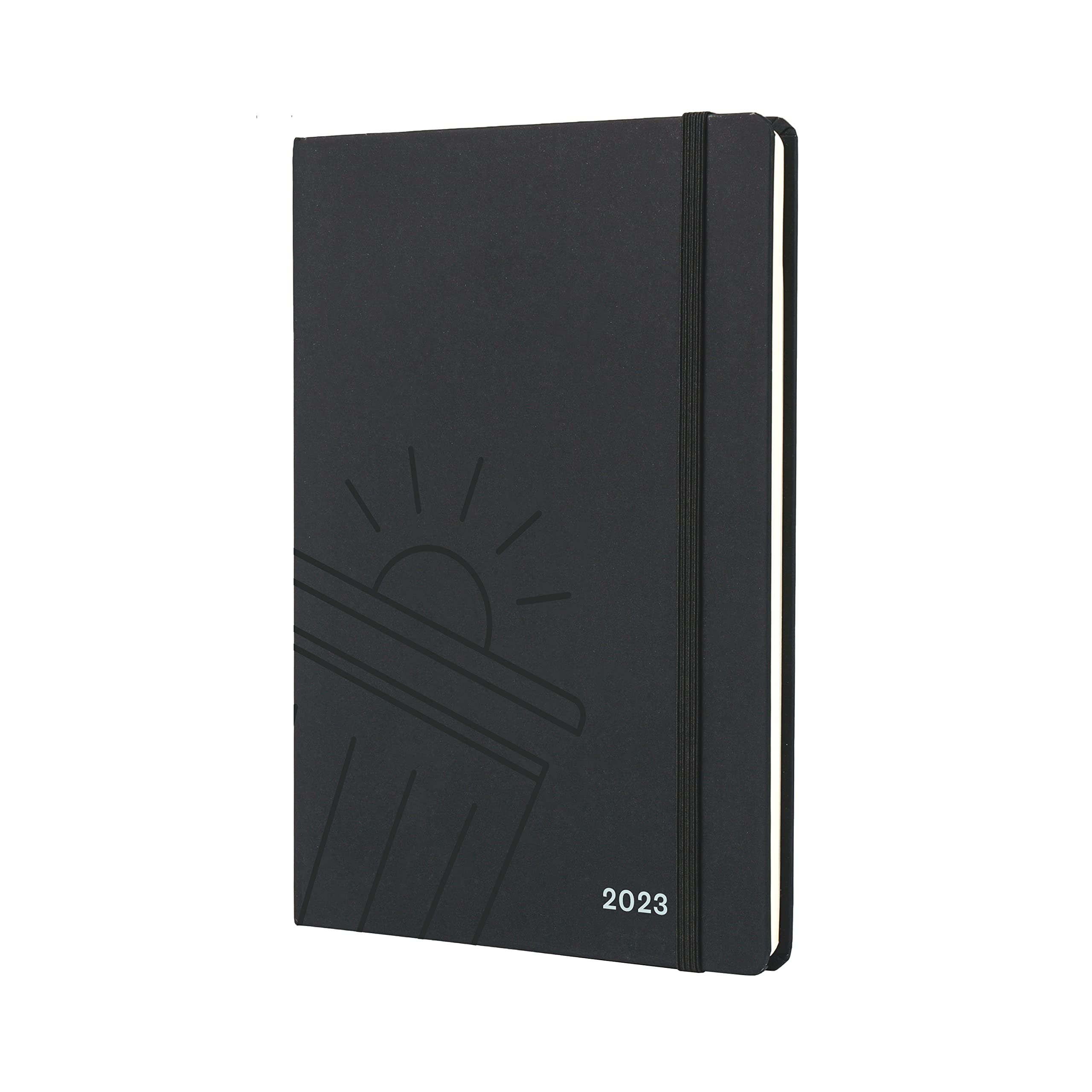 Collins Jumble and Co Moodler Icon Week to View 2023 Diary, Size A5, Clean Slate Black - Weekly Journal with dotted pages