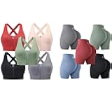 Zip Front Post-Surgery Bra Women's Wireless Sports Bras Padded Strappy Medium Support Size L