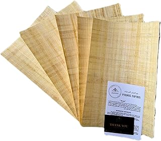 ٥ ورقات من البردي المصري فارغة وسميكة للمشاريع الفنية والمدارس - ٢٠×٣٠ سم - درجة أولى