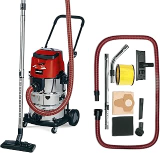 Einhell Aspirador inalámbrico TE-VC 36/30 Li S-Solo Power X-Change (Iones de Litio, 36 V, Eco/Boost, depósito de 30 l, Manguera incluida, sin batería y Cargador)