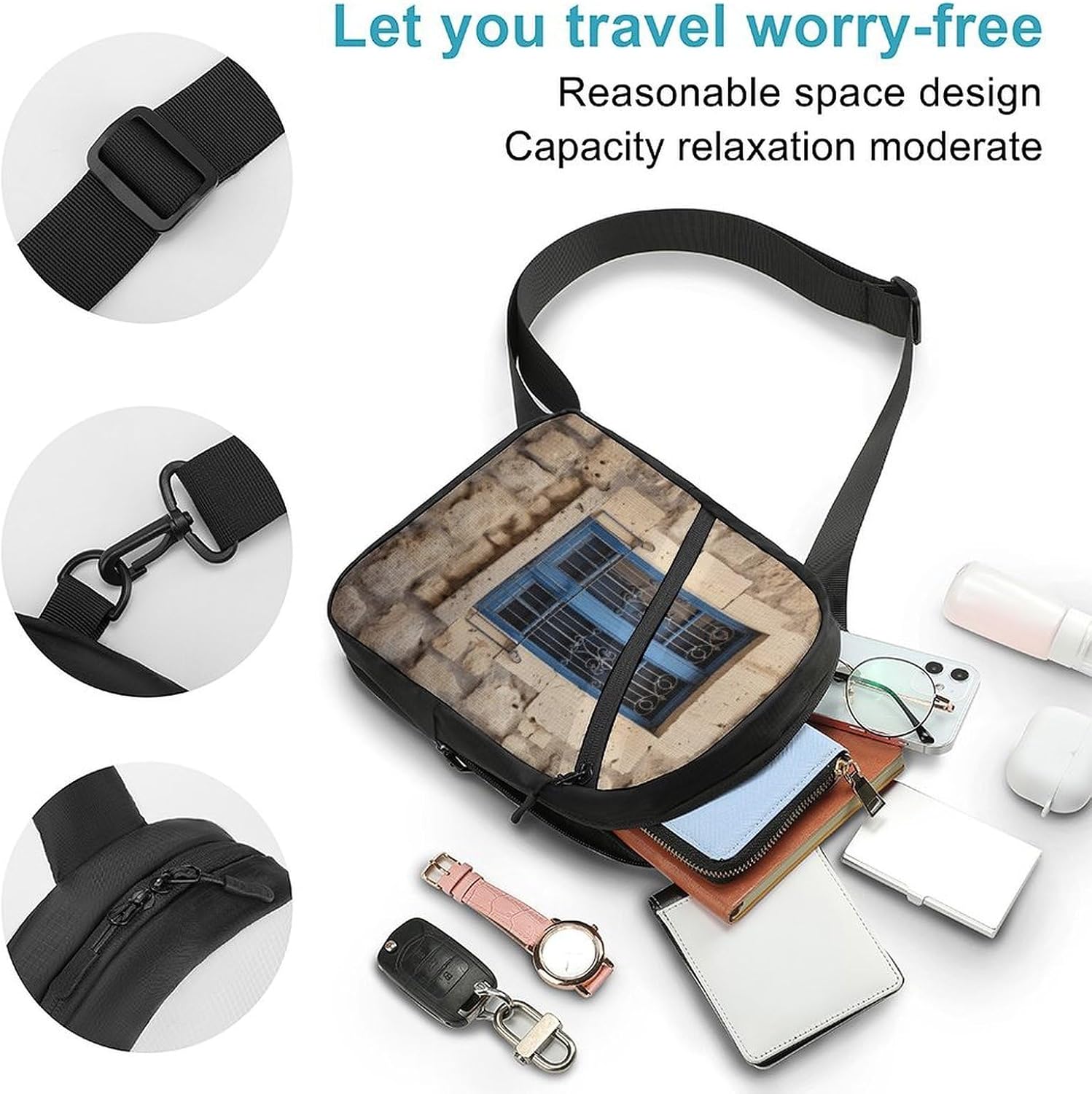 Beautiful Windows Crossbody Backpack Sling Bag