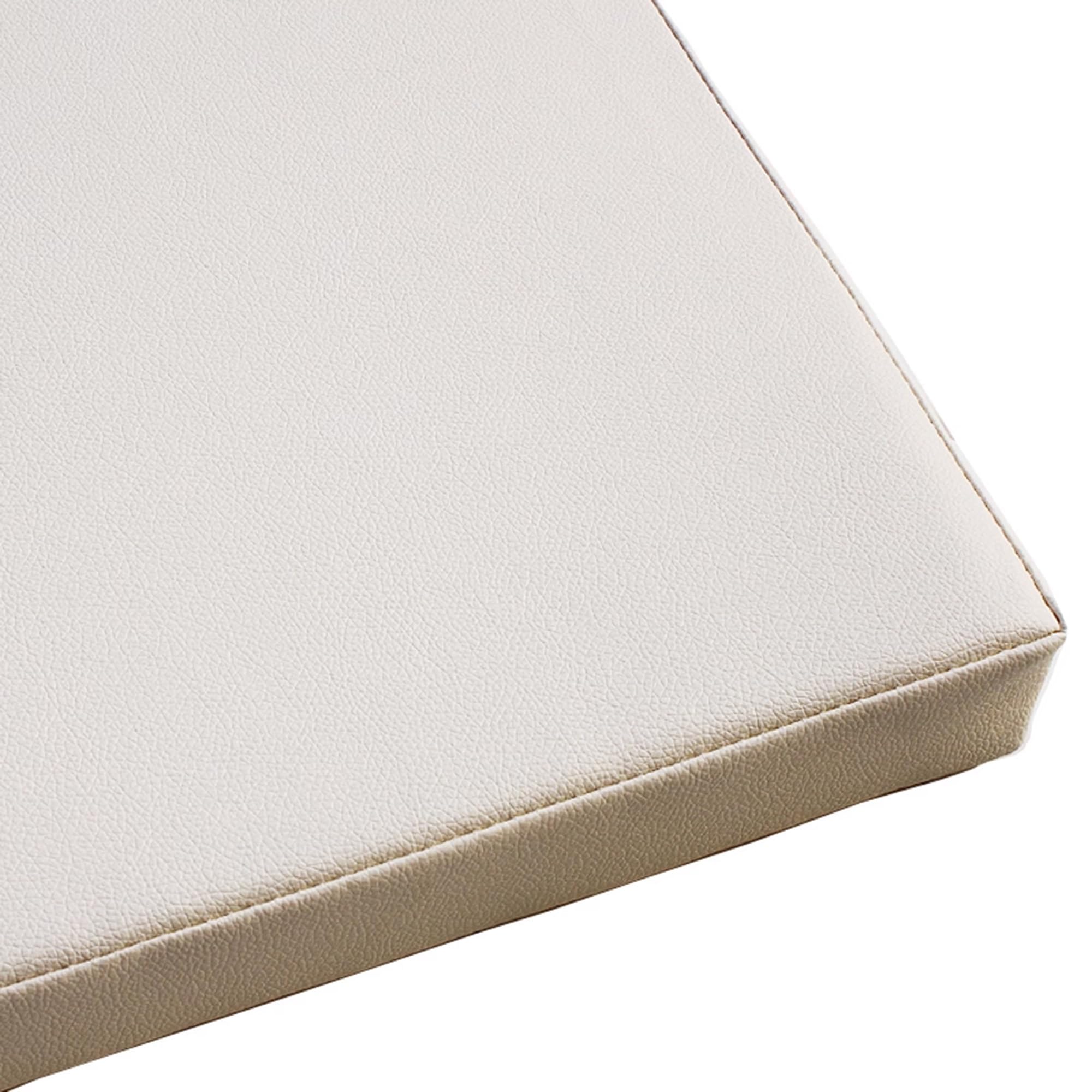 Funda de piel sintética extraíble impermeable para interiores y exteriores, 80 x 50 x 5 cm, con cierre de cremallera, almohadilla para banco y silla para jardín, patio y ventana de bahía